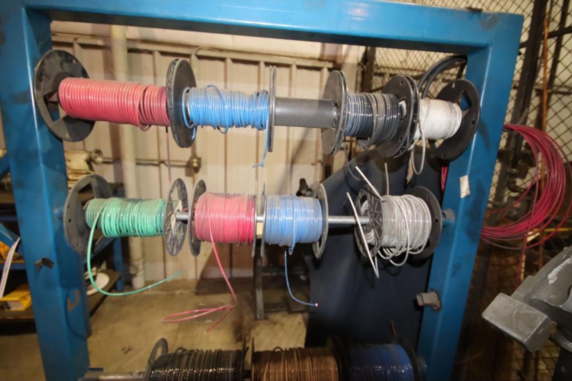 Rolling Wire Rack with 12 Spools of Wire - Image 2 of 5