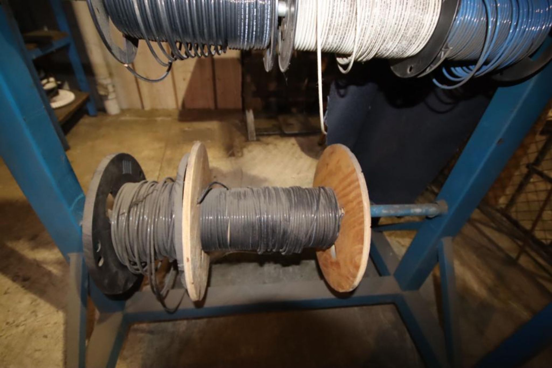 Rolling Wire Rack with 12 Spools of Wire - Image 4 of 5