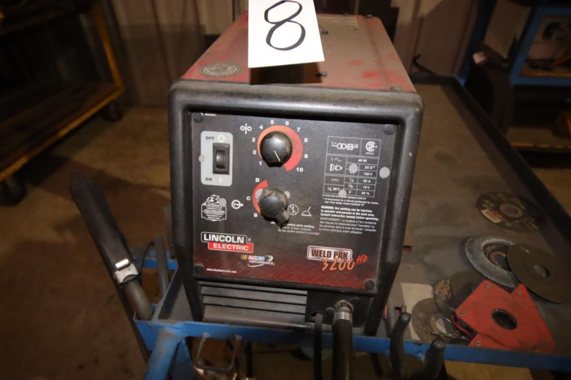 Lincoln Weld Pak 3200 HD Welder with Cart- NO TANK - Image 3 of 4