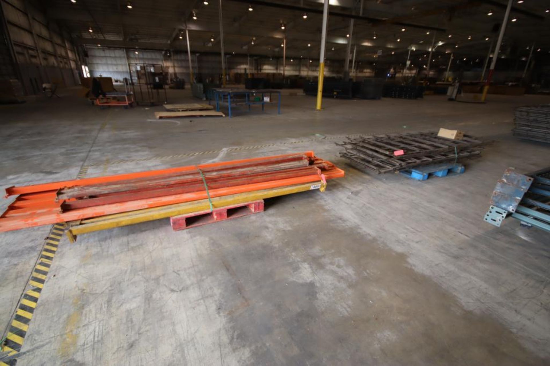 Total of (4) Pallet Racks Consisting of-(2) Sections of Slot Type Pallet Racks 3-Uprights