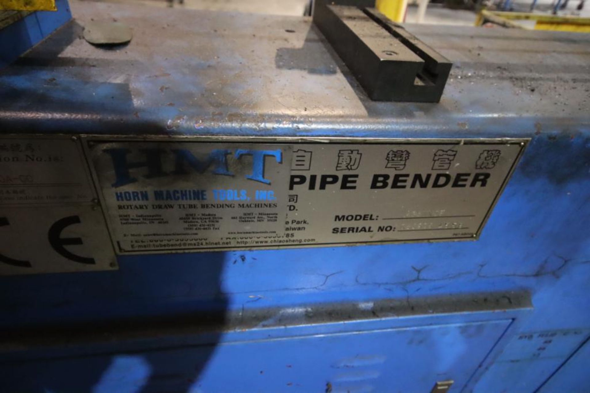 HMT NC Tube Bender Model A38TNCB, Appx. 1" Square Die, Serial #080928 455B, Touch Panel Control - Image 3 of 8