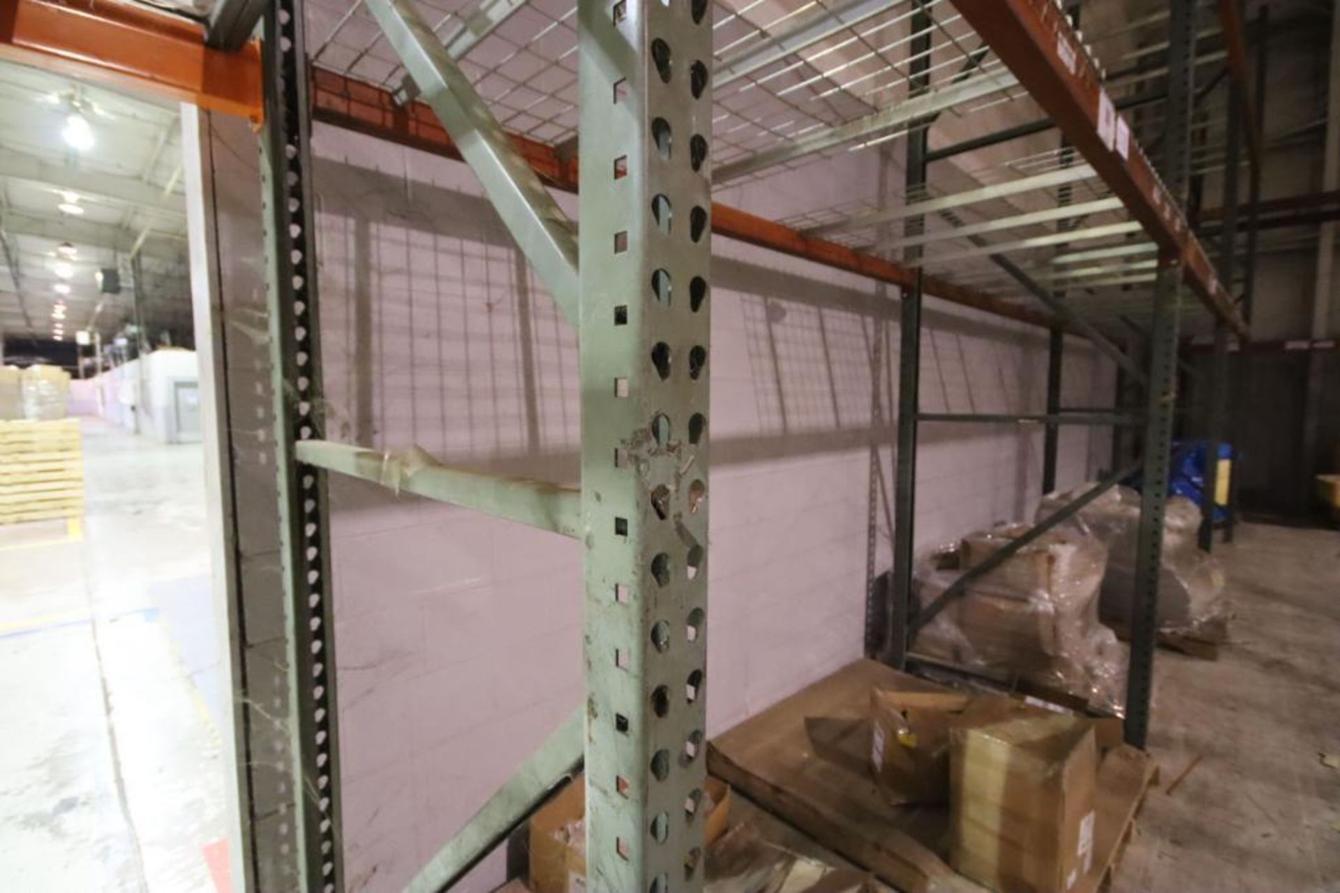 (19) Sections Pallet Rack Tear Drop Type (29 Uprights Appx. 16'x42", 76 Cross Beams 9', 48 Pcs. Wire - Image 7 of 18