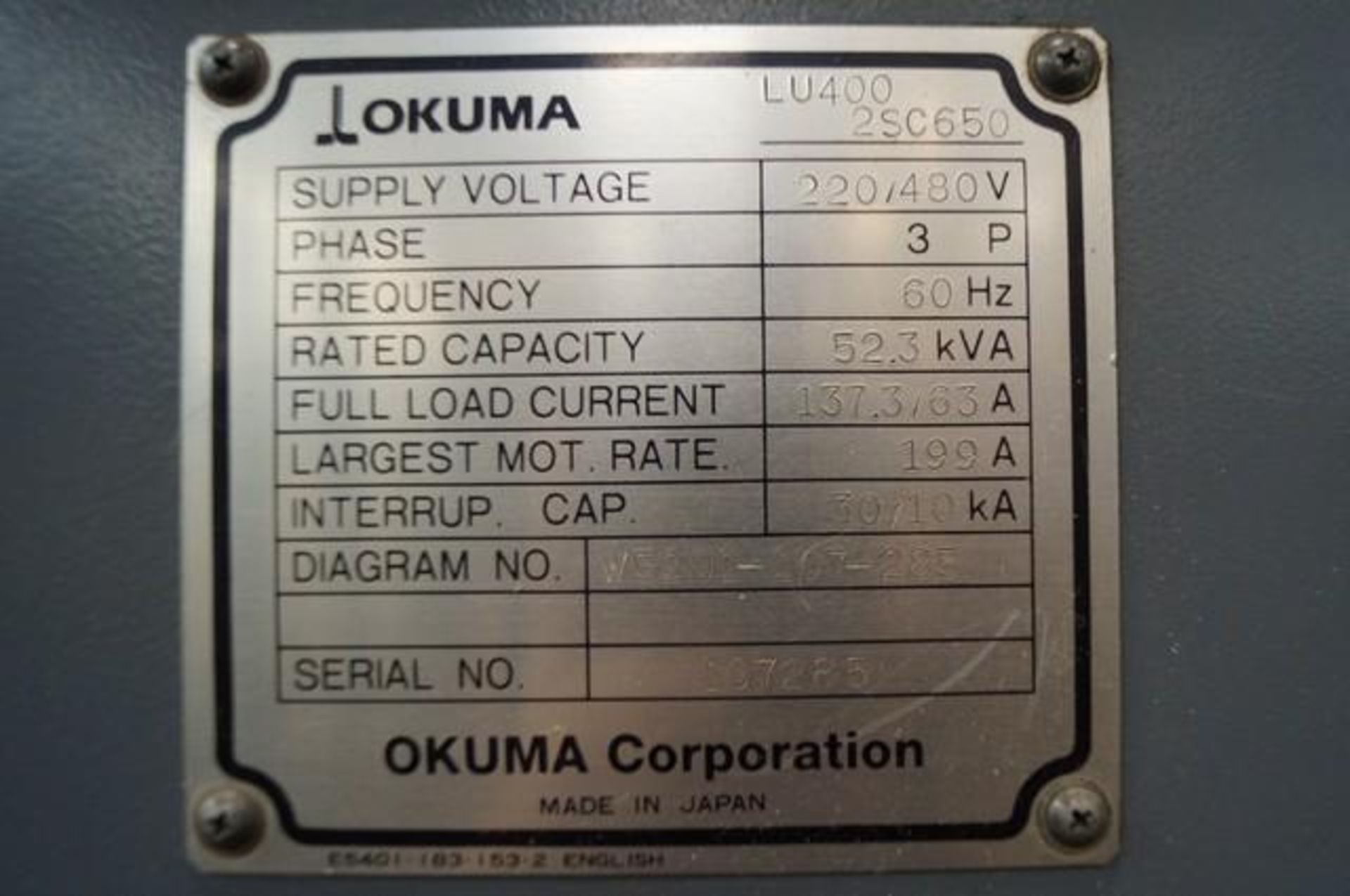 2003 OKUMA LU400 Twin Turret CNC Horizontal Turning Center - Image 14 of 14