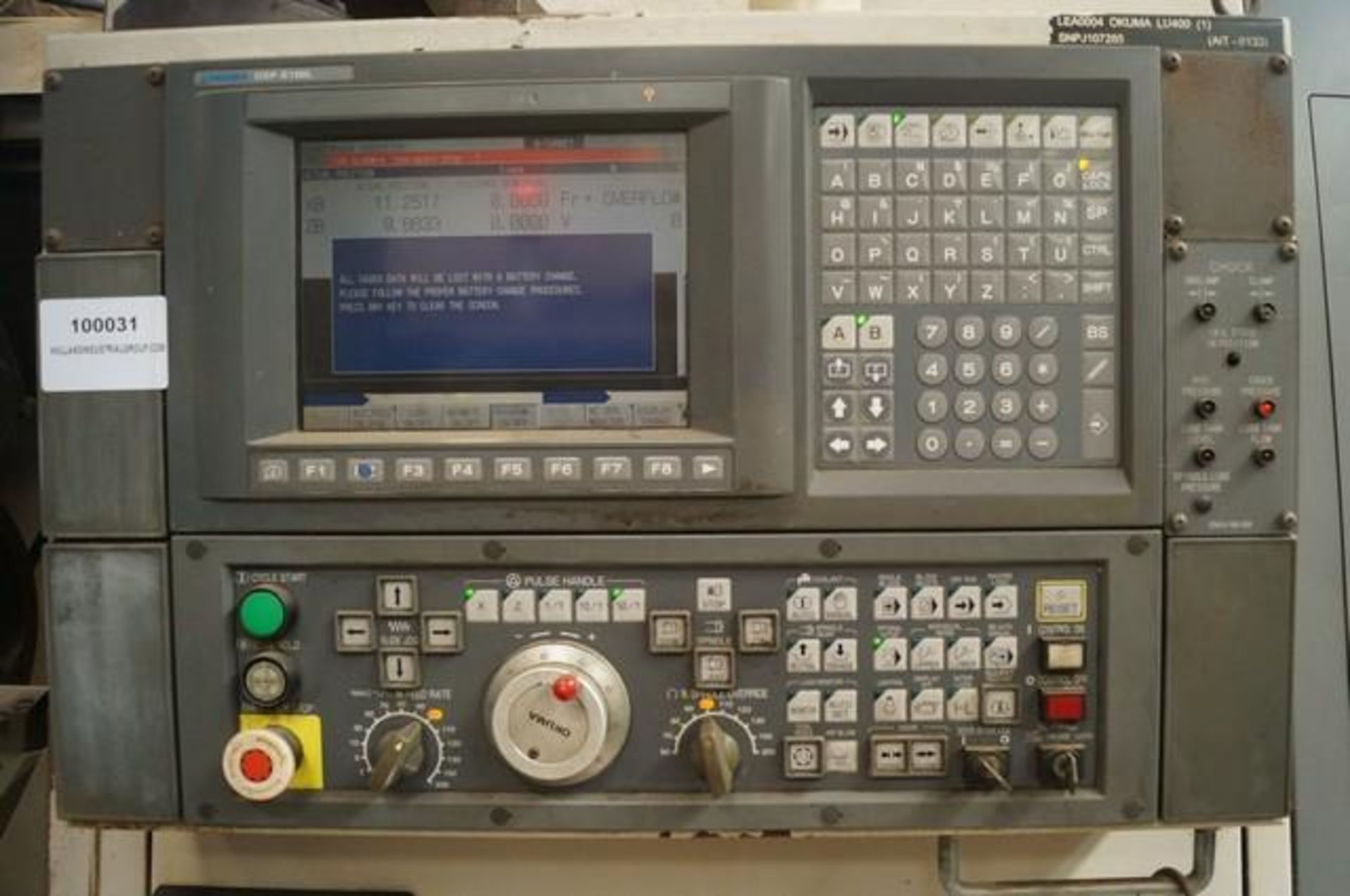 2003 OKUMA LU400 Twin Turret CNC Horizontal Turning Center - Image 5 of 14