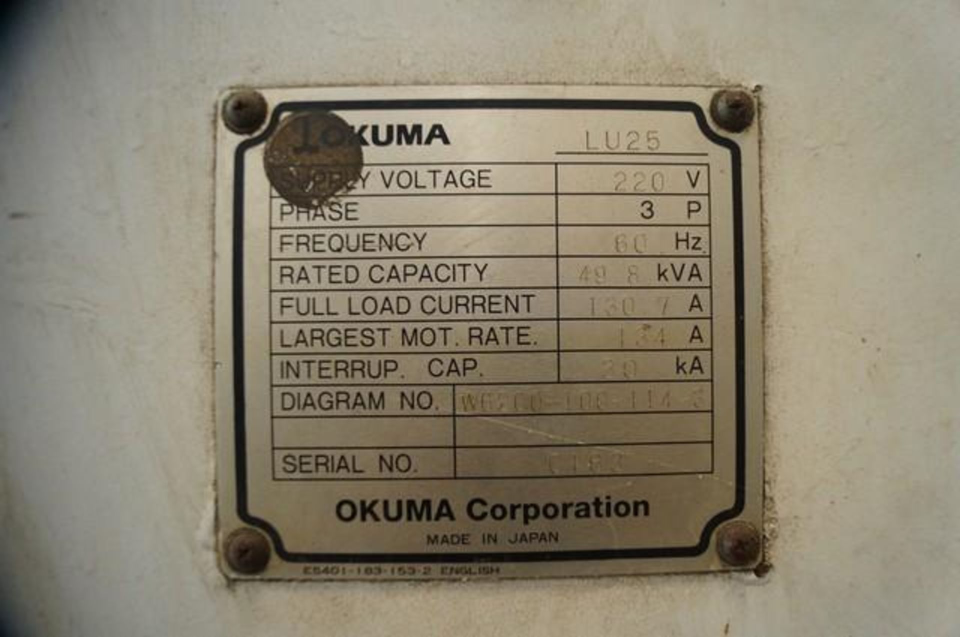 1995 OKUMA LU25 Twin Turret CNC Horizontal Turning Center - Image 12 of 12