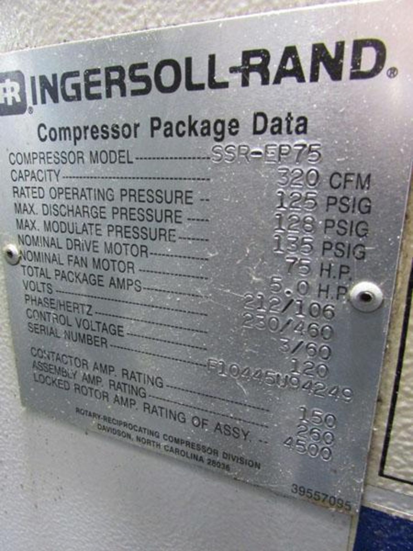 Ingersoll Rand SSR-EP75 75 HP Rotary Screw Air Compressor - Image 8 of 8