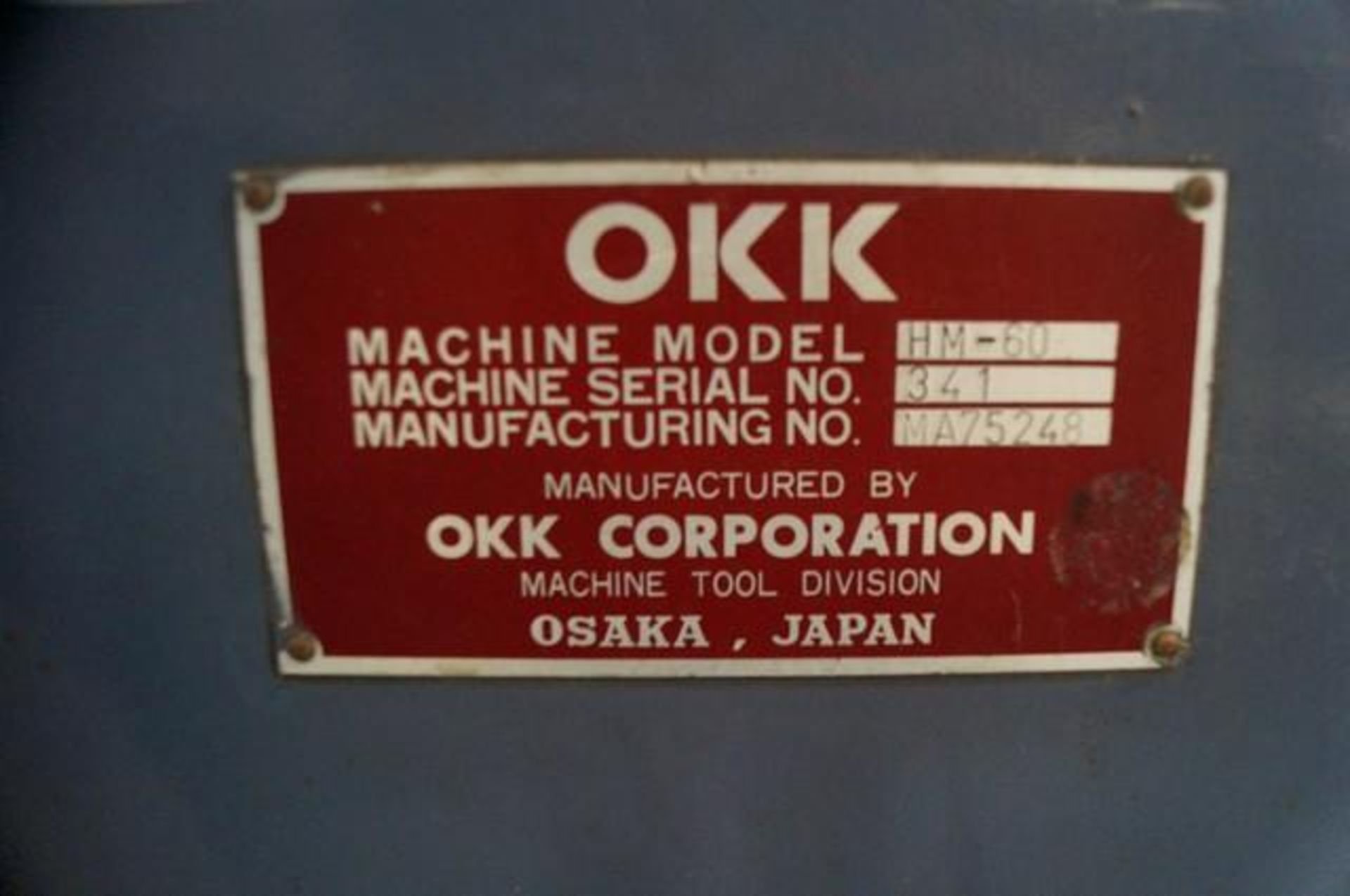 2000 OKK HM-60 4 Axis Horizontal CNC Machining Center - Image 13 of 13