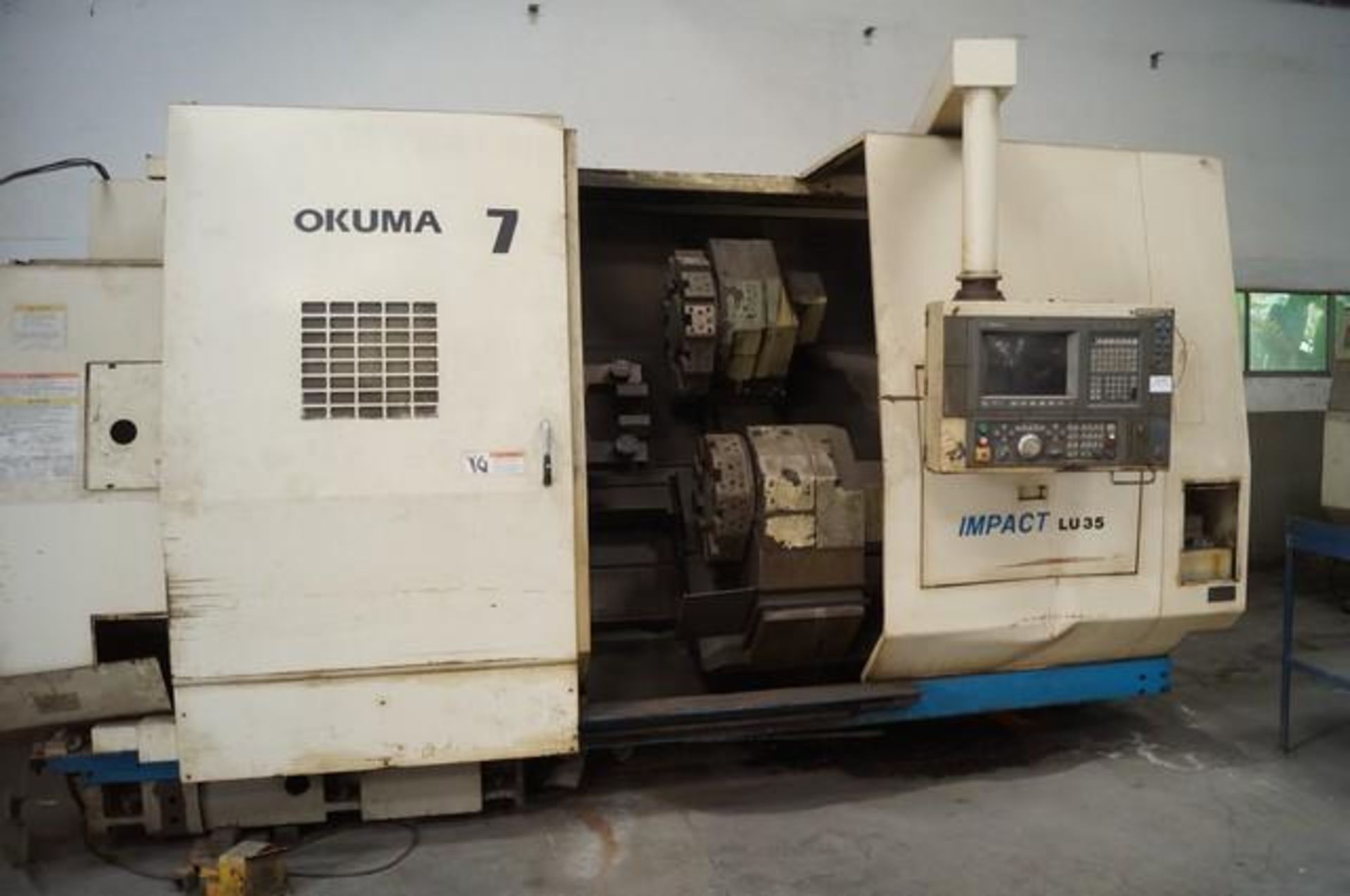 2000 OKUMA LU35 Twin Turret CNC Horizontal Turning Center