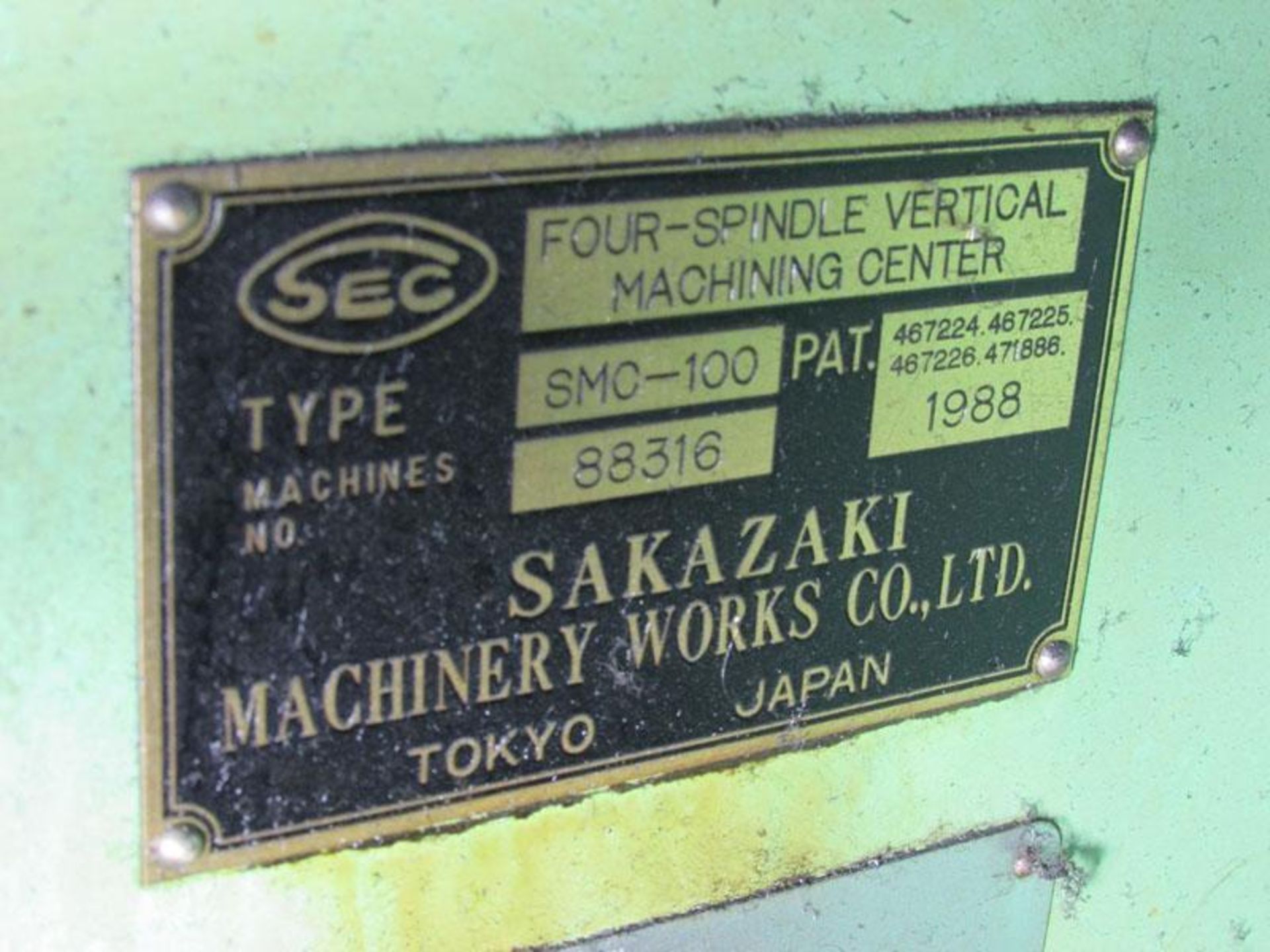 Sakazaki SMC100 Quad Spindle Vertical CNC Machining Center - Image 19 of 19