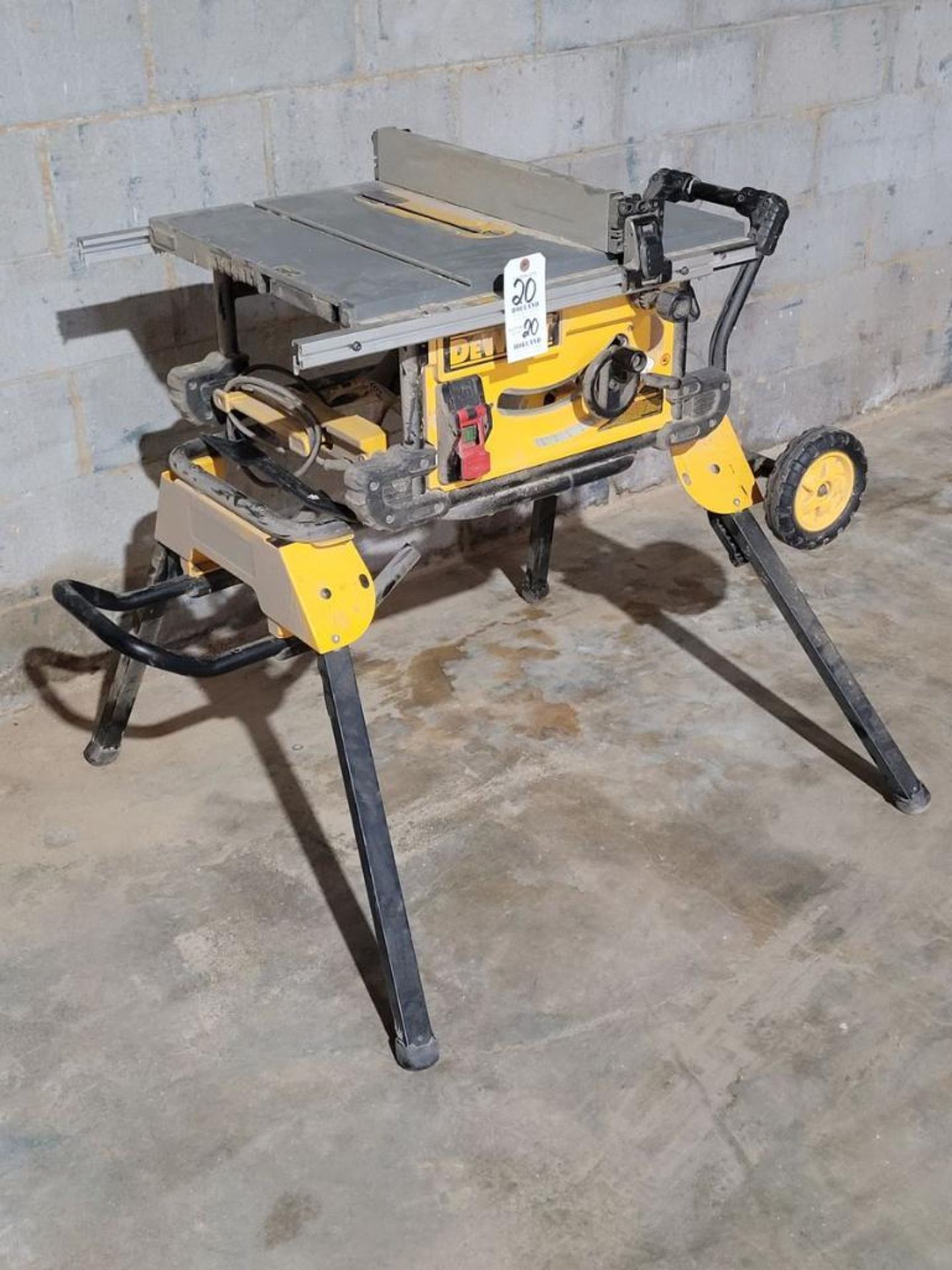 DeWalt Model DWE7490 10" Portable Table Saw: S/N 2018 43-CT051036