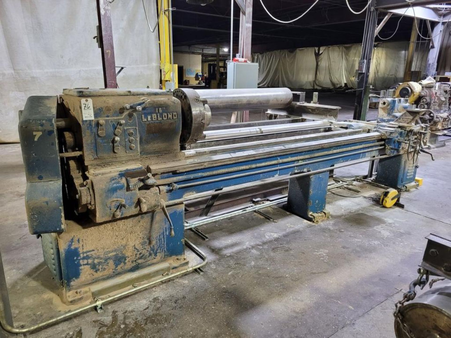 LeBlond Converted Rubber Belt Grinding Lathe: 15-1010 Spindle RPM, Approx. 16" Swing, Approx. 120" B
