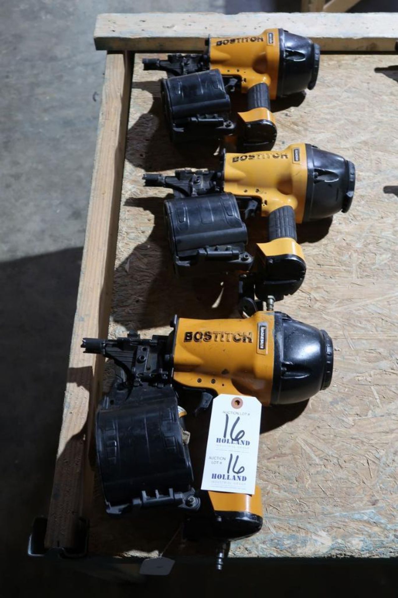 (3) Bostitch Model N89C Pneumatic 15 Degree Coil Framing Nailers