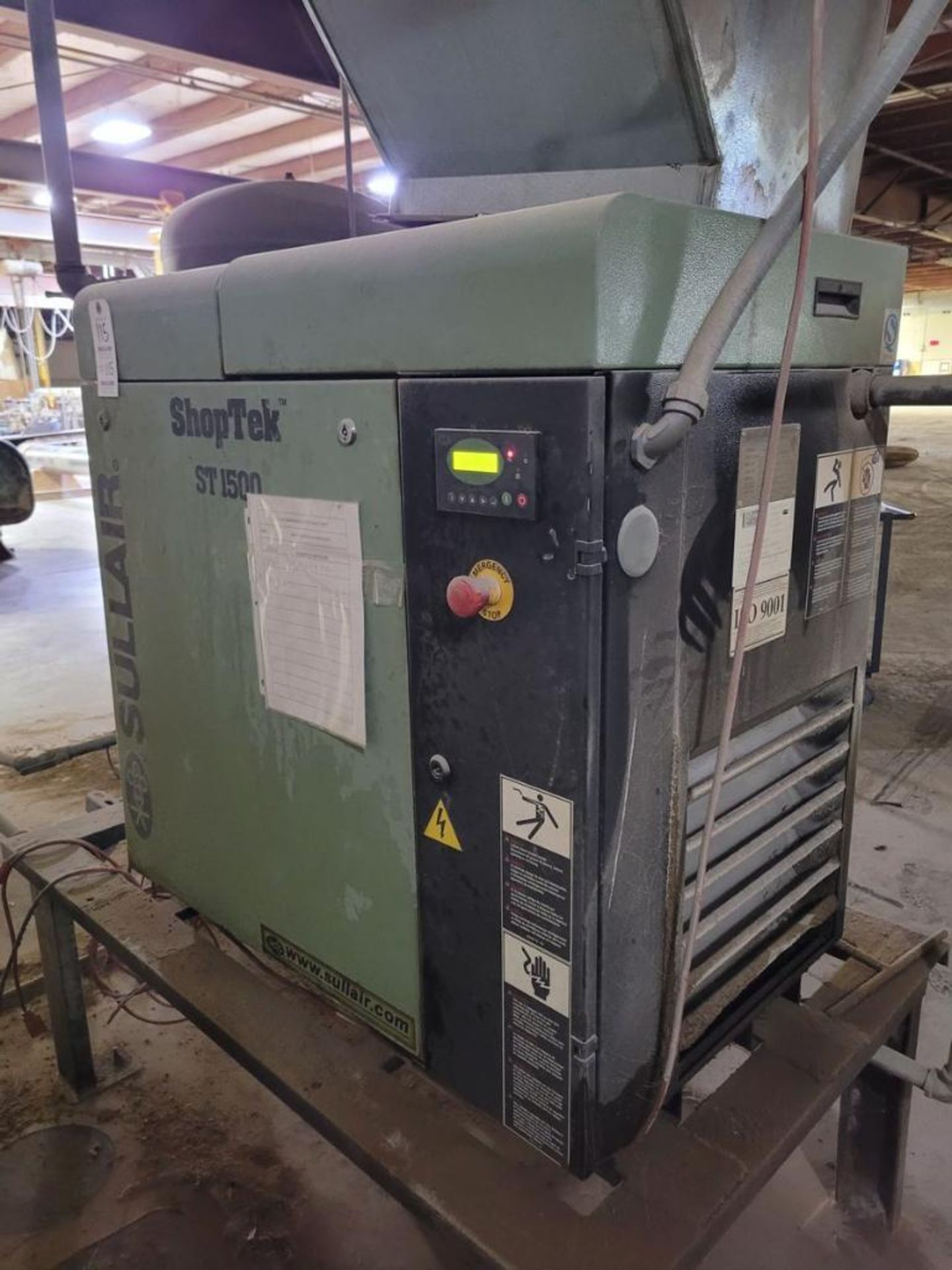 Sullair Model ST1509 Air Compressor: 125 PSIG, 15 KW, 3520 RPM, 575V, 8690 Running Hours, S/N 372170 - Image 2 of 5