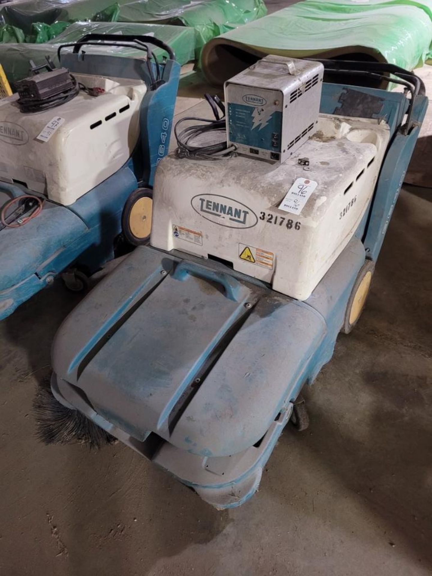 Tennant Model 3640 Electric Walk-Behind Floor Sweeper: 238 Running Hours, with Tennant 24V Battery C