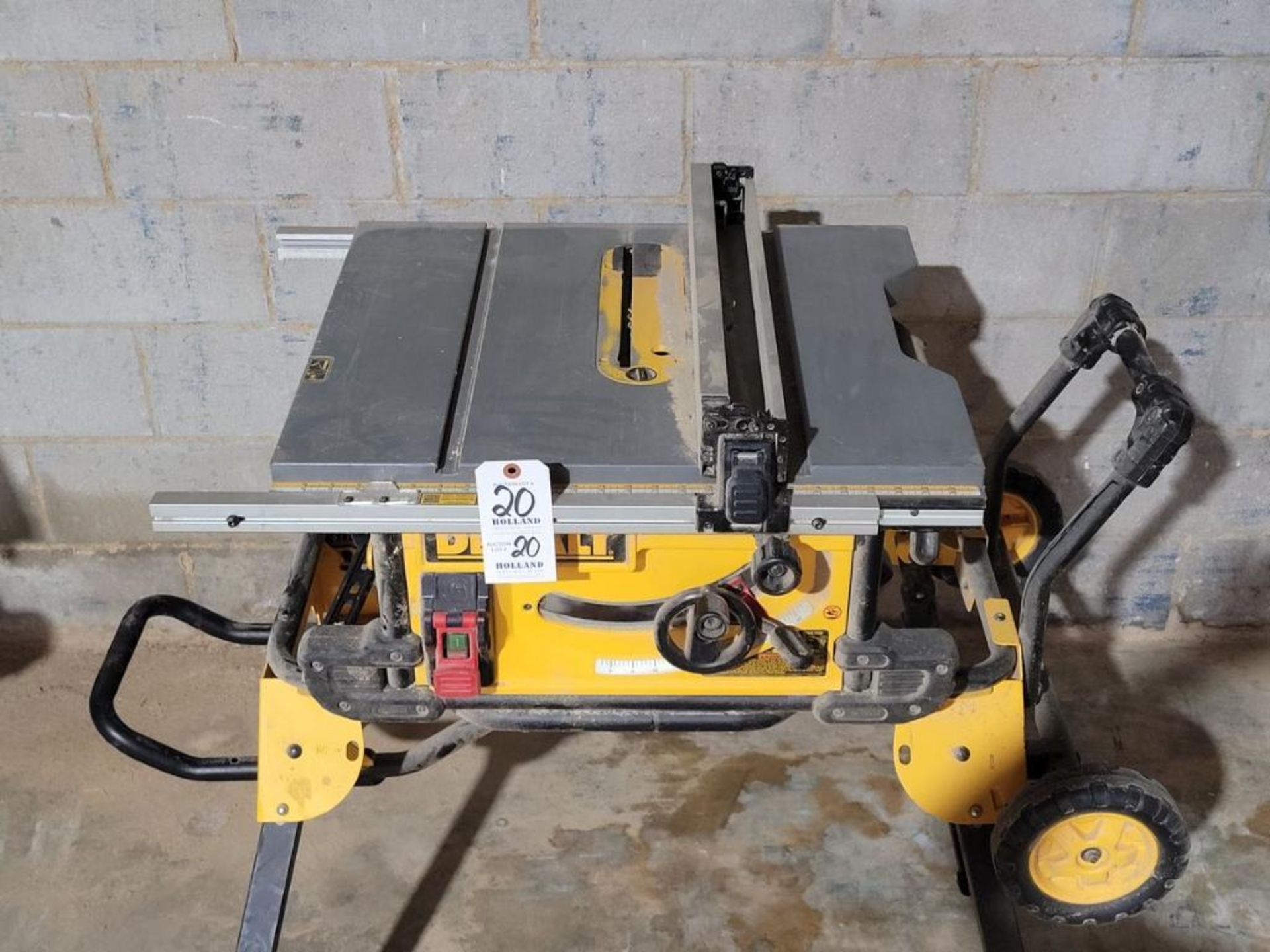 DeWalt Model DWE7490 10" Portable Table Saw: S/N 2018 43-CT051036 - Image 3 of 4