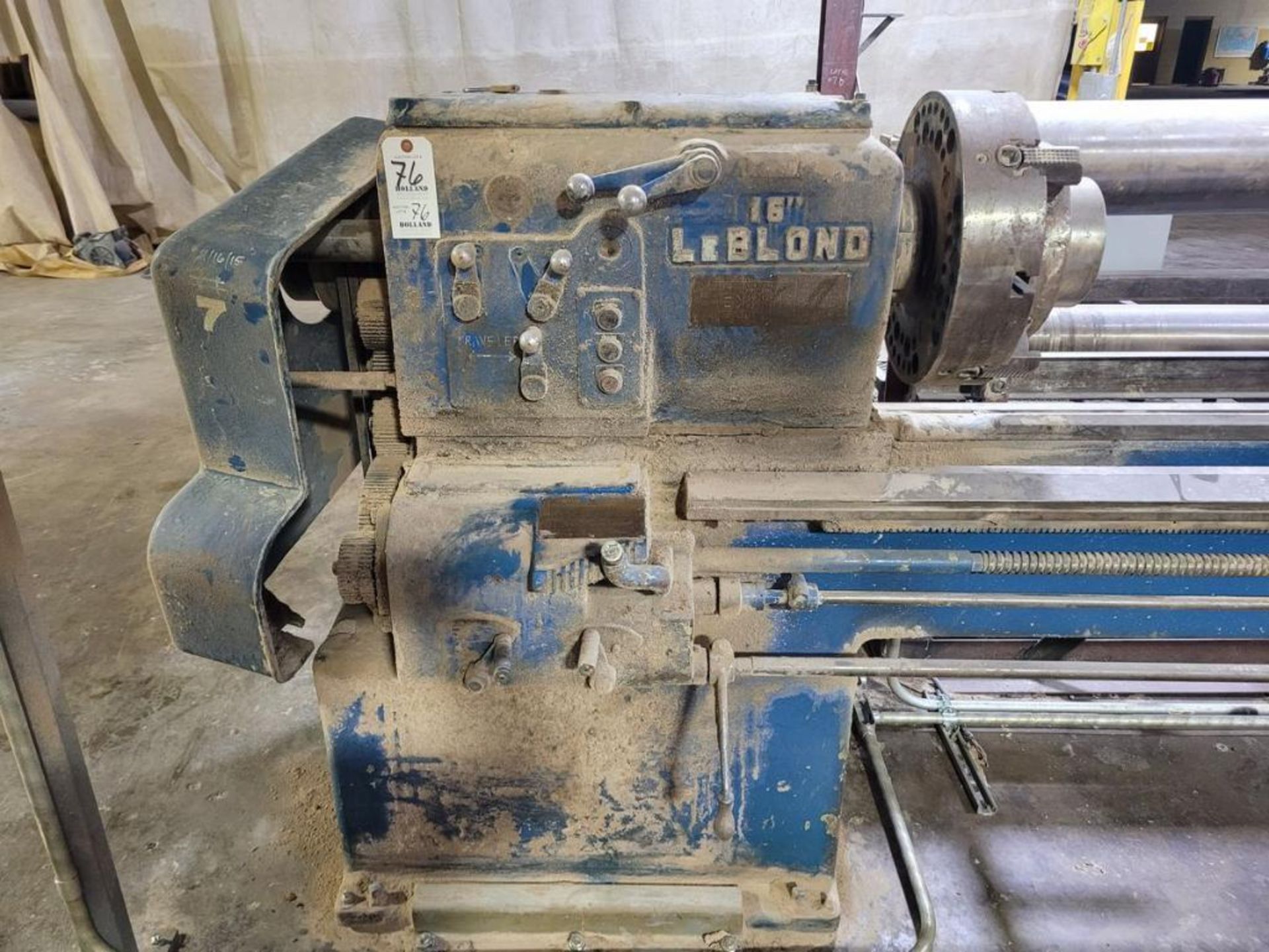 LeBlond Converted Rubber Belt Grinding Lathe: 15-1010 Spindle RPM, Approx. 16" Swing, Approx. 120" B - Image 2 of 6