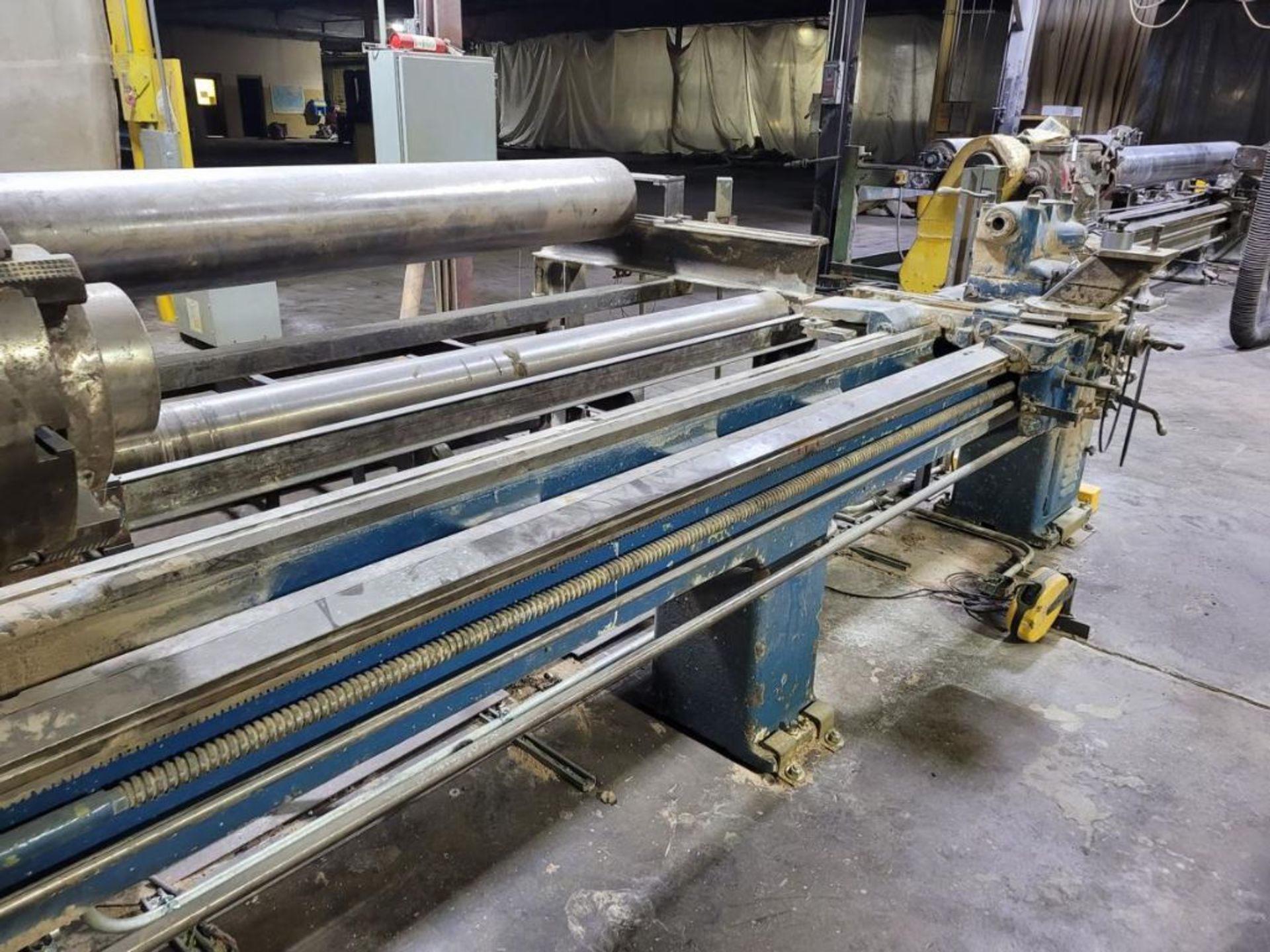 LeBlond Converted Rubber Belt Grinding Lathe: 15-1010 Spindle RPM, Approx. 16" Swing, Approx. 120" B - Image 4 of 6