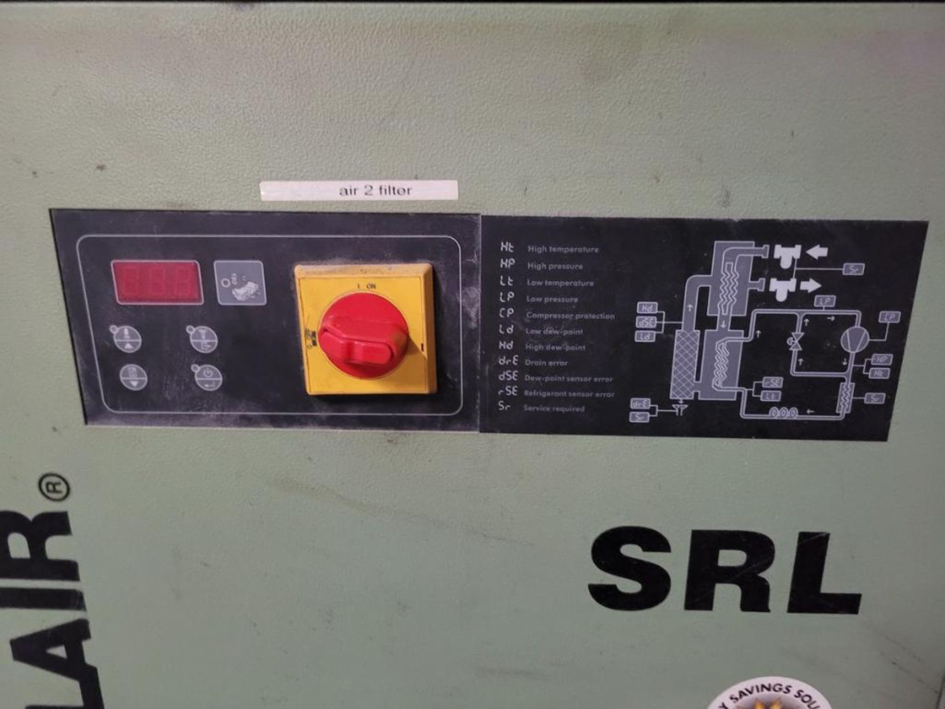Sullair Model SRL-250 Compressed Air Dryer: 174 PSIG, 460V, S/N 3538870002 - Image 3 of 5
