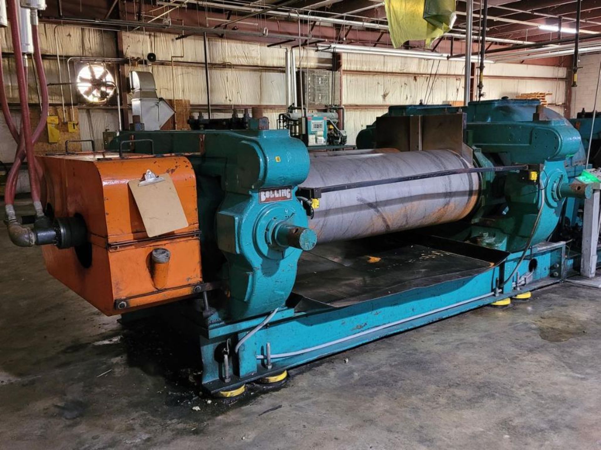 Stewart Bolling Conjoined Two Roll Mill: Approx. 84"L x 24" Dia. Rolls, 300 HP Motor, Lufkin Model T - Image 7 of 24