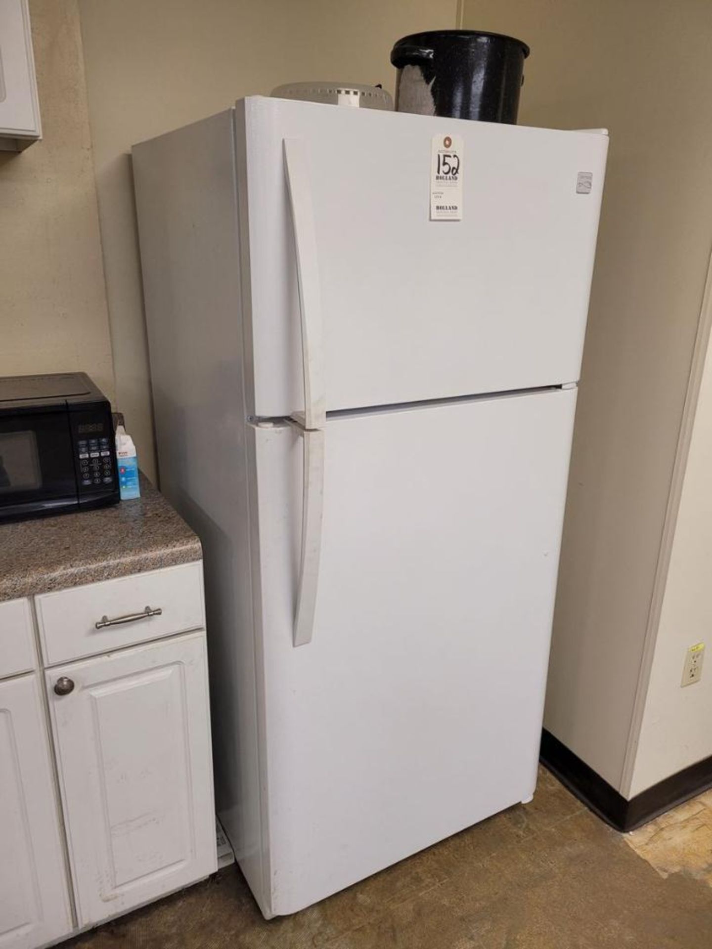 Kenmore Refrigerator: with Sunbeam Microwave, & Keurig Coffee Maker