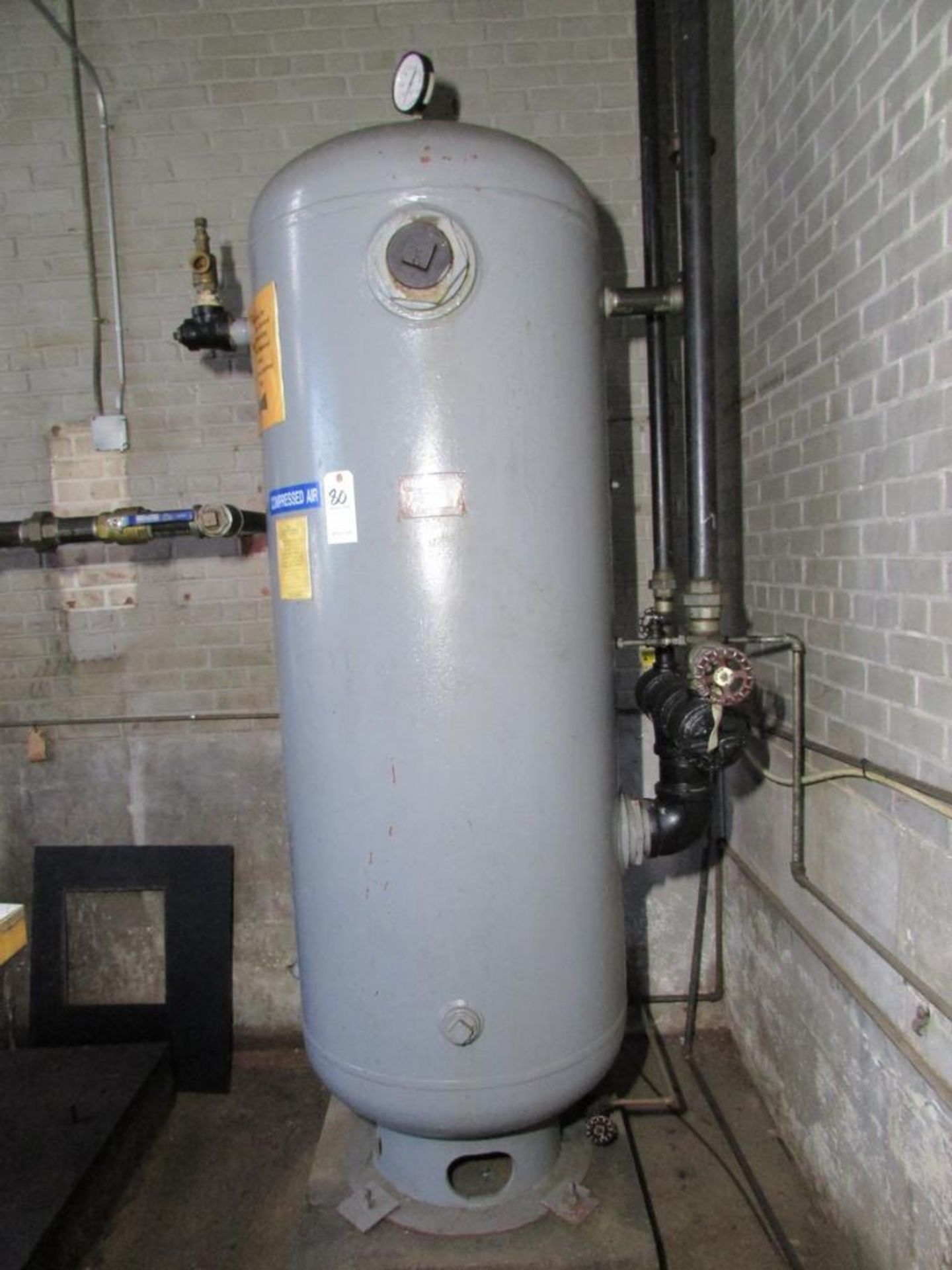 Approx. 30" Dia. X 72" Compressed Air Receiving Tank
