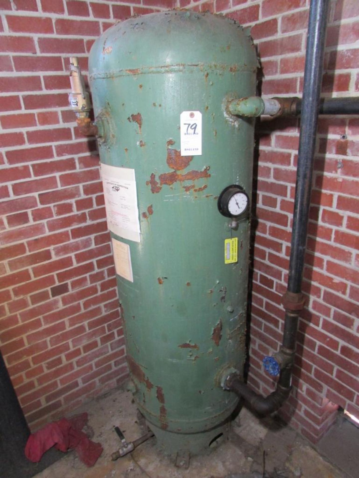 Approx. 24" Dia. X 66" Compressed Air Receiving Tank