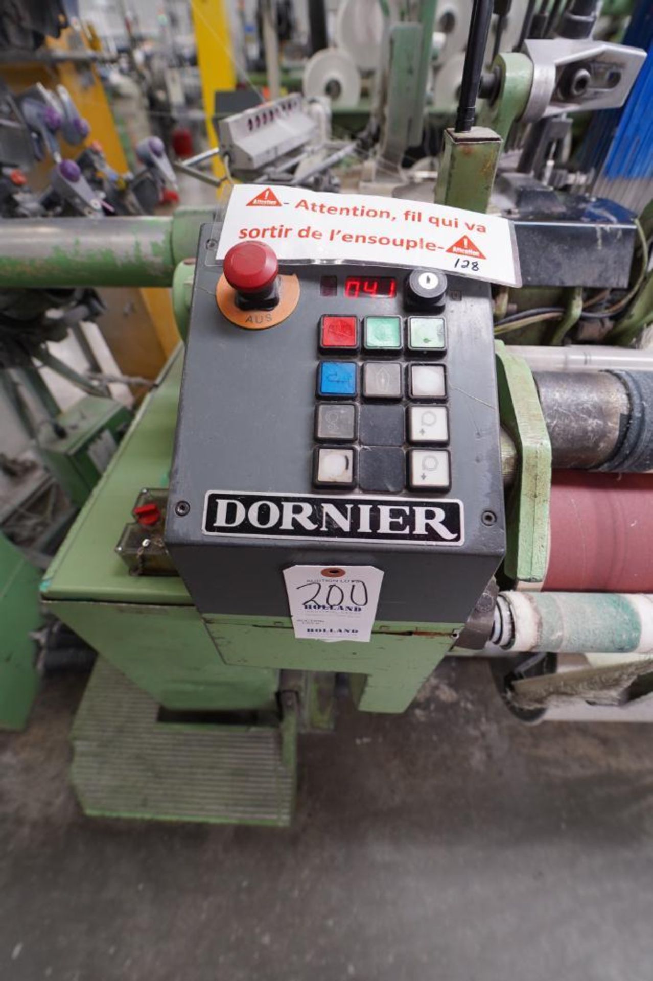 1993 Dornier 200 cm Jacquard Rapier Loom, Model HTVS 8/J, S/N 33850 - Equiped with 6 ECS, Located At - Image 6 of 10