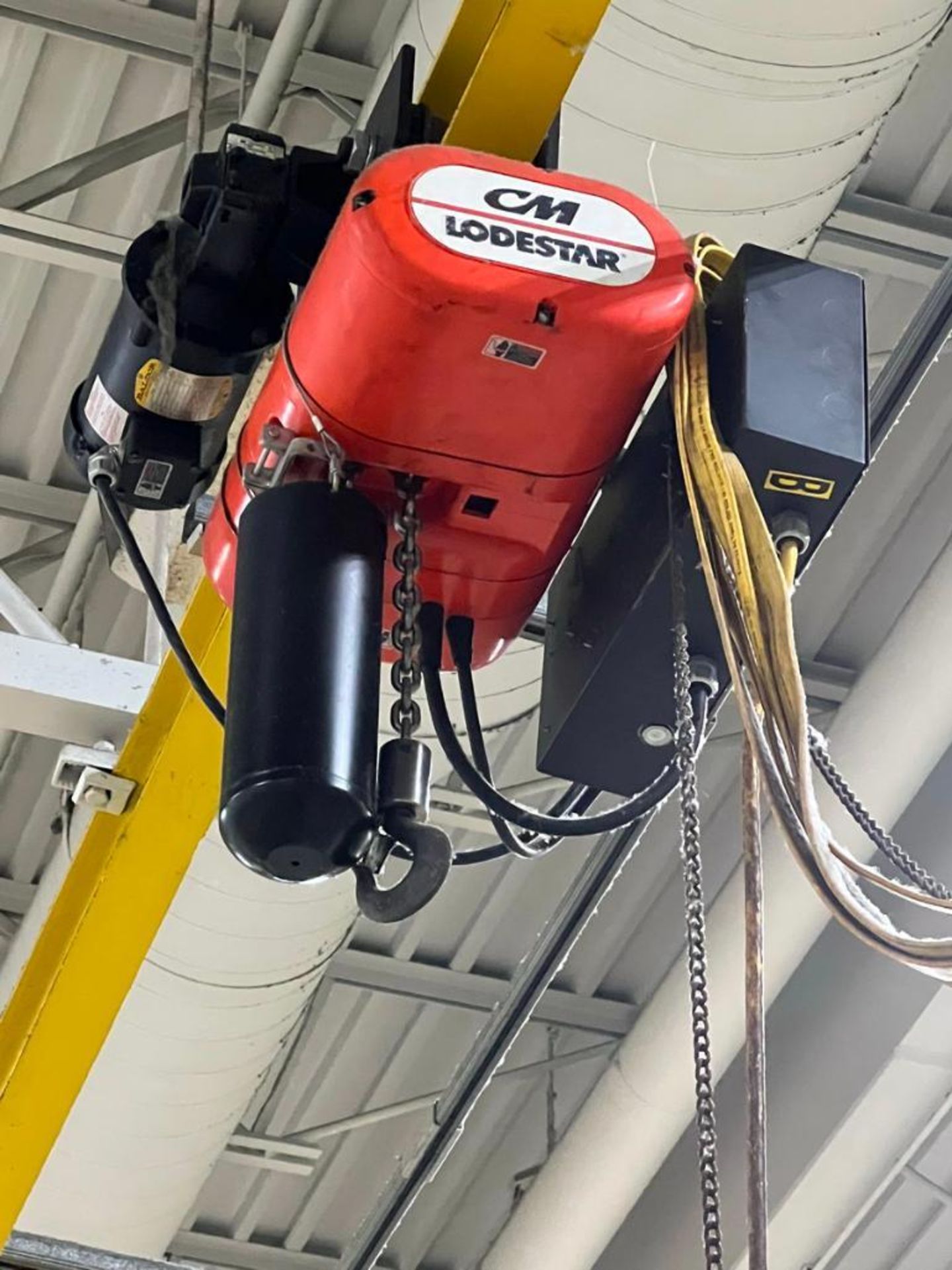 Overhead chain hoist equipped with (2) CM, mdl. Series 635 chain hoist, (2) 76'L rails, Located At 2