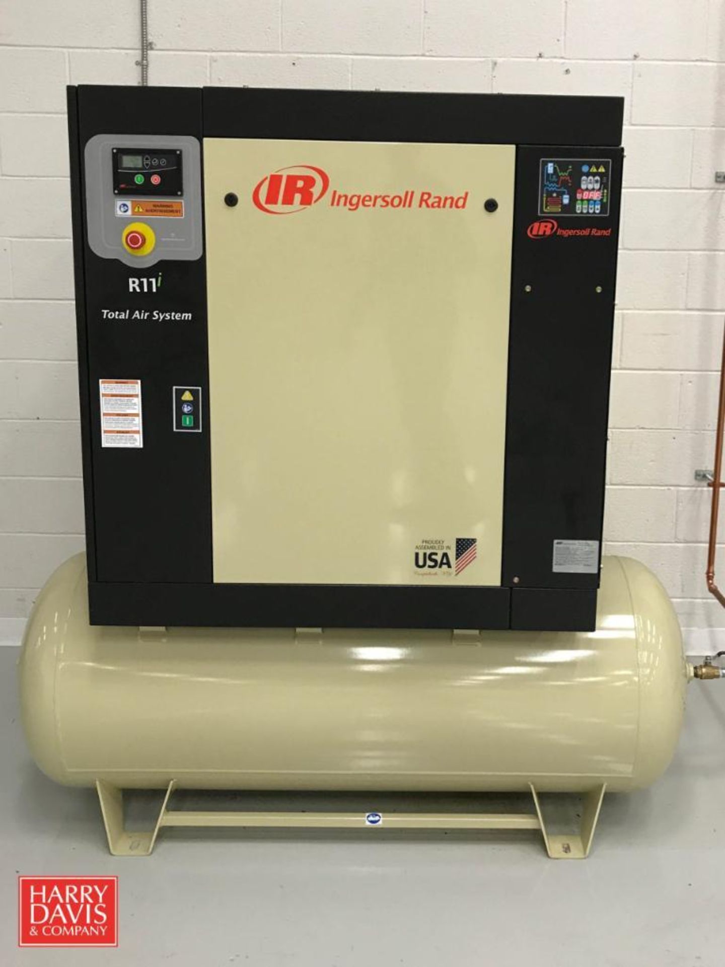 Ingersoll Rand Air Compressor Model R11 Total Air System. Located In Morrisville, PA - SOLD SUBJECT
