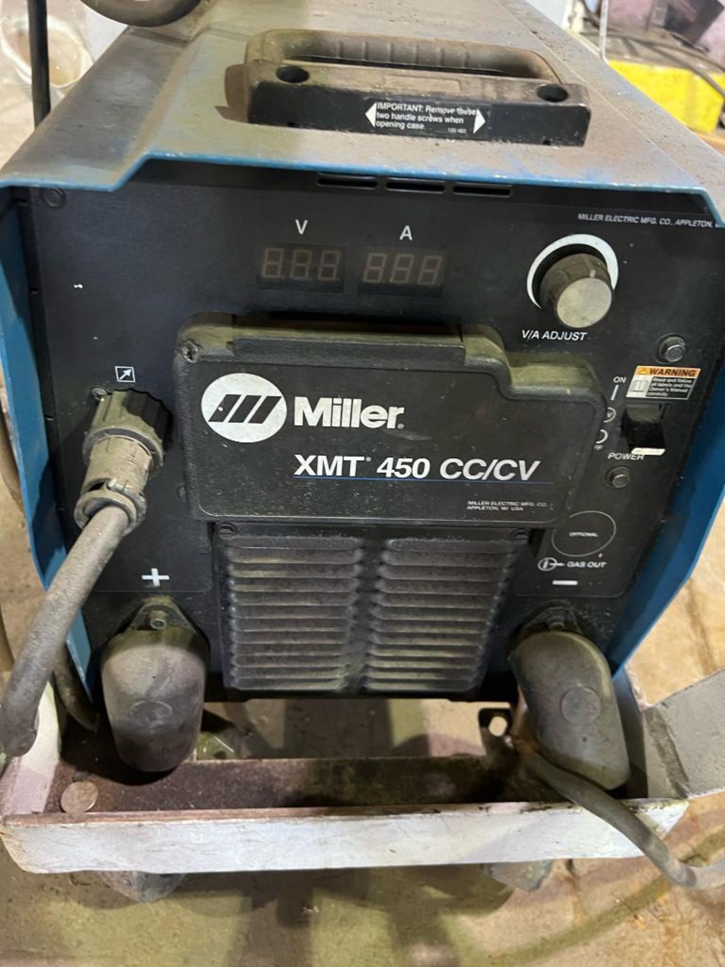 Miller XMT450 CC/CV Welder Sold with Cart & Miller 20 Series 24V Wire Feeder, Bottles Not Included - Image 2 of 5