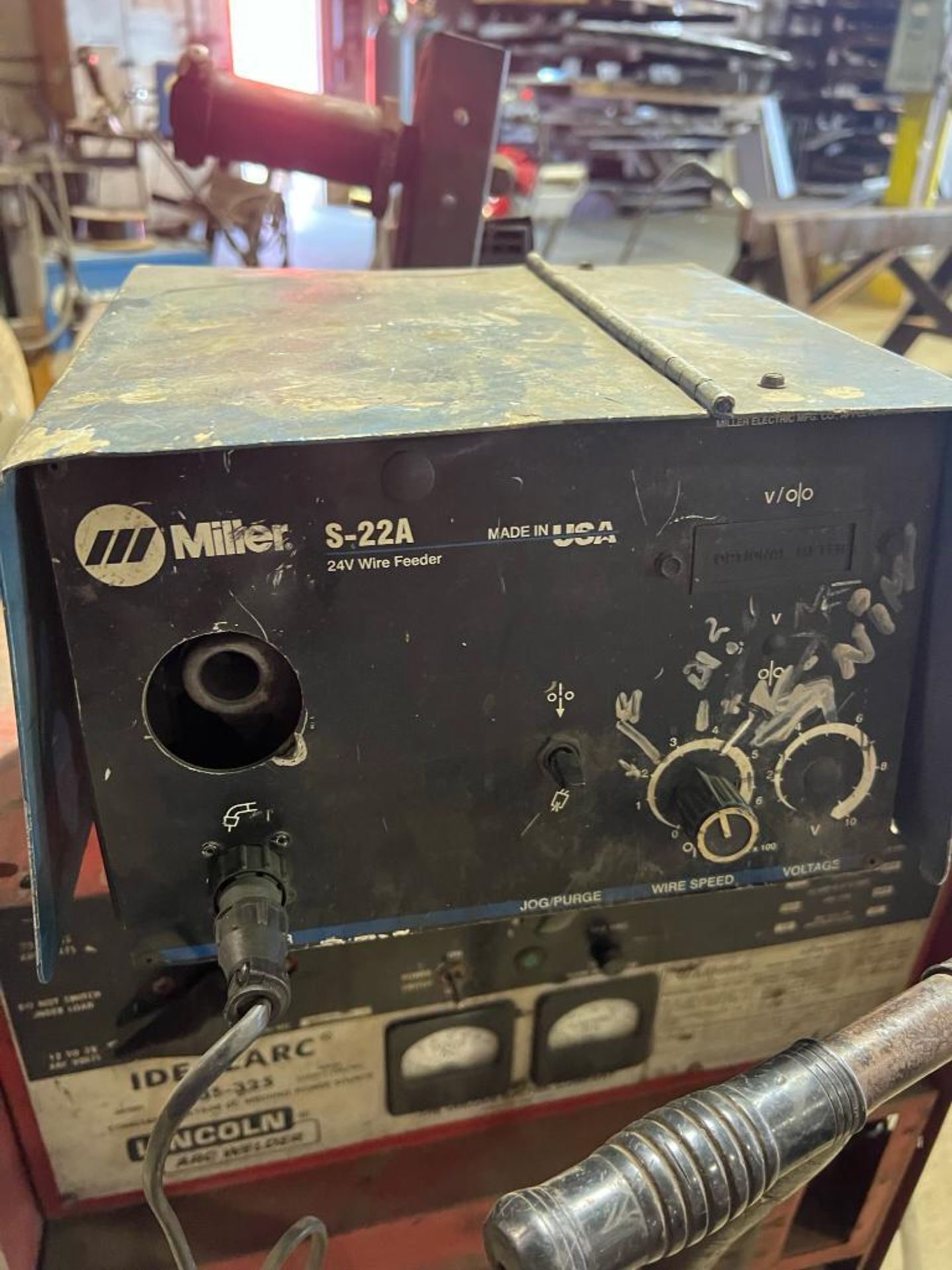 Lincoln Arc Welder, Model R35-3LS, Sold With Miller S-22A 24V Wire Feeder - Image 3 of 5