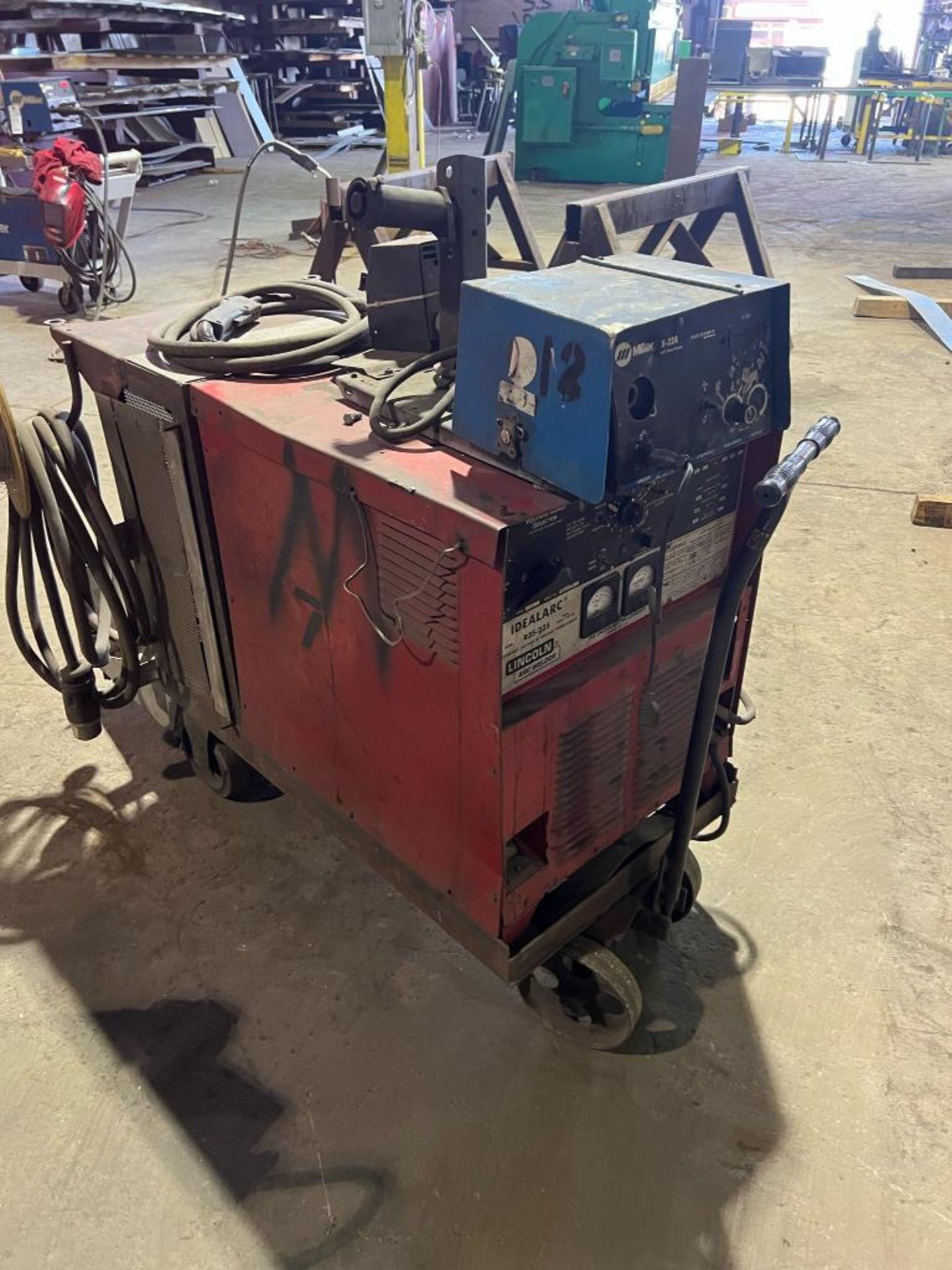 Lincoln Arc Welder, Model R35-3LS, Sold With Miller S-22A 24V Wire Feeder