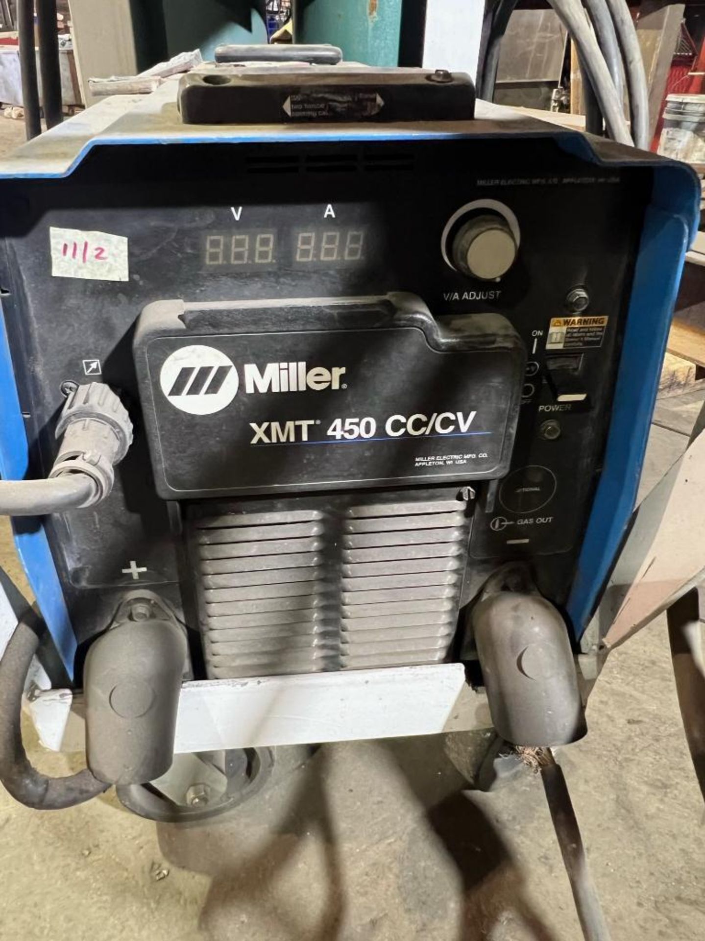 Miller XMT450 with Miller 70 Series 24V Wire Feeder, sold with Cart, single phase, Bottles not inclu - Image 2 of 5