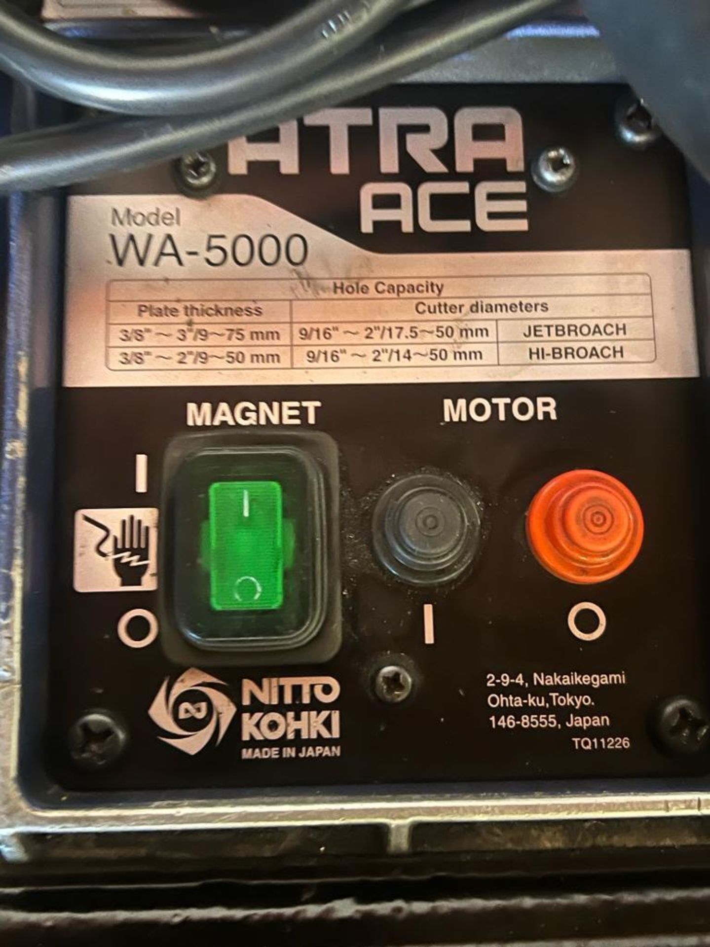 Atra Ace Model WA-5000 magnetic drill/ in carring case - Image 3 of 3