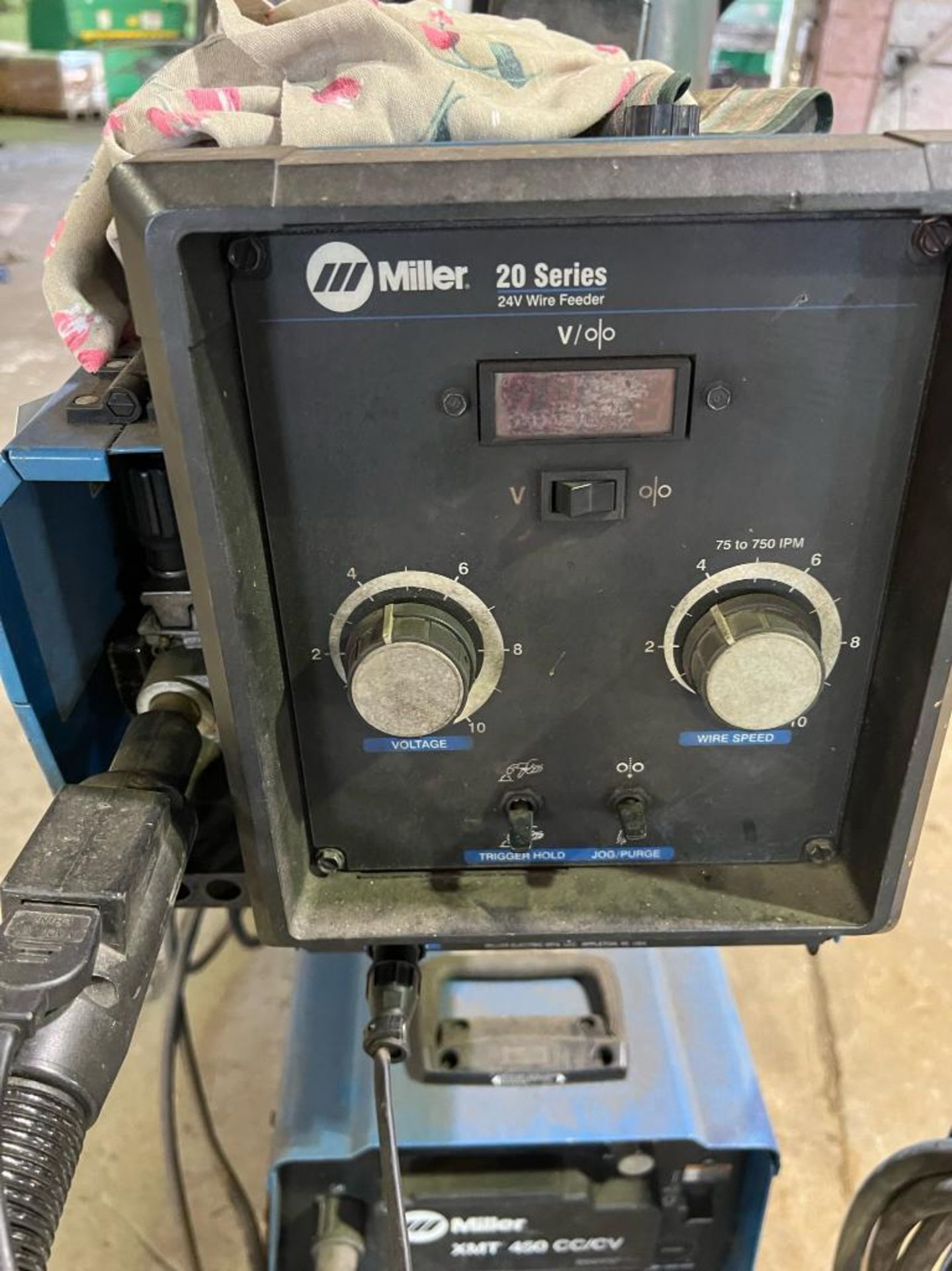 Miller XMT450 CC/CV Welder Sold with Cart & Miller 20 Series 24V Wire Feeder, Bottles Not Included - Image 3 of 5