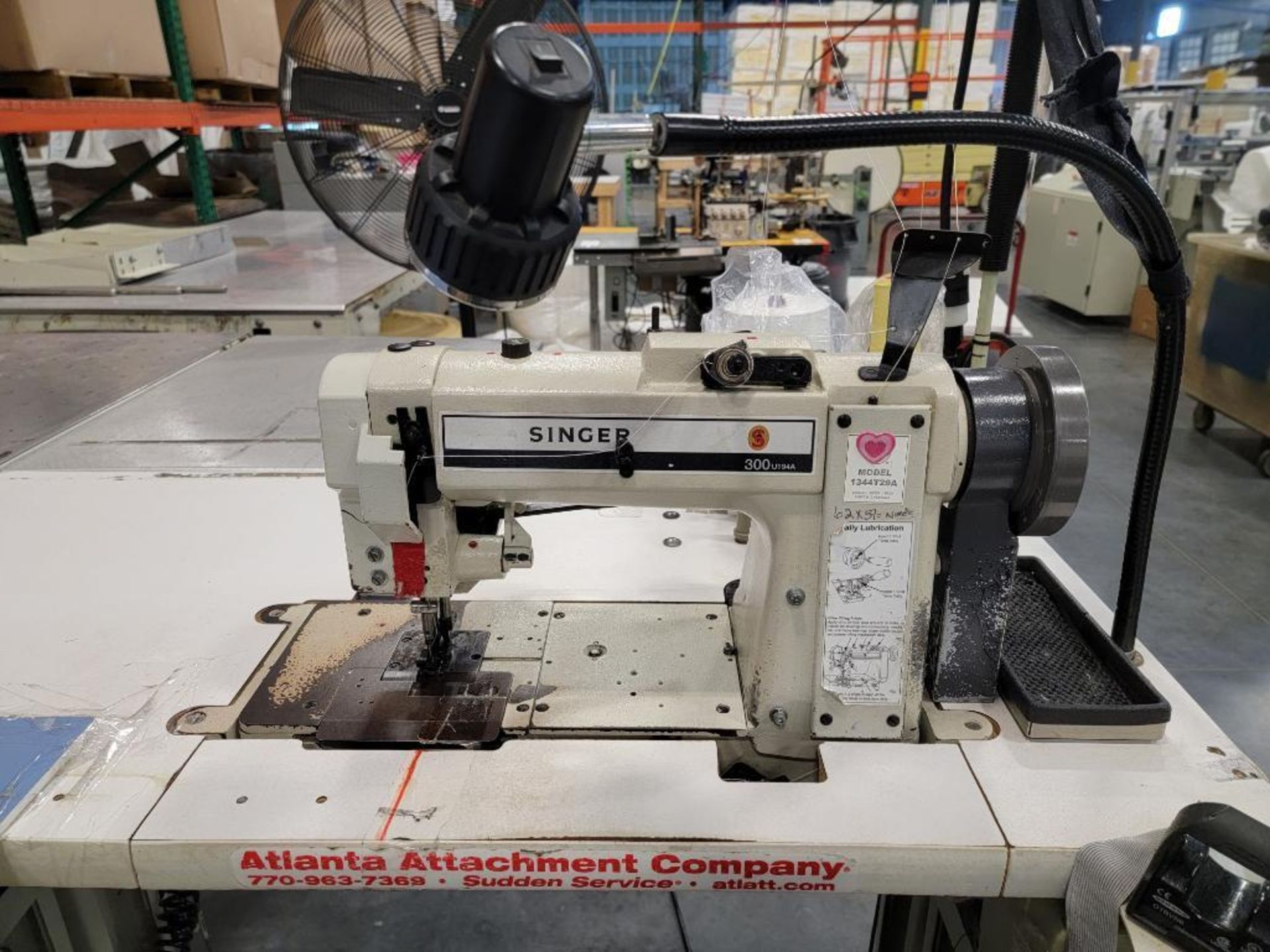 Atlanta Attachment Compound Feed Mattress Bucket Building Sewing Machine Model 1344T29 S/N 180889101 - Image 2 of 7