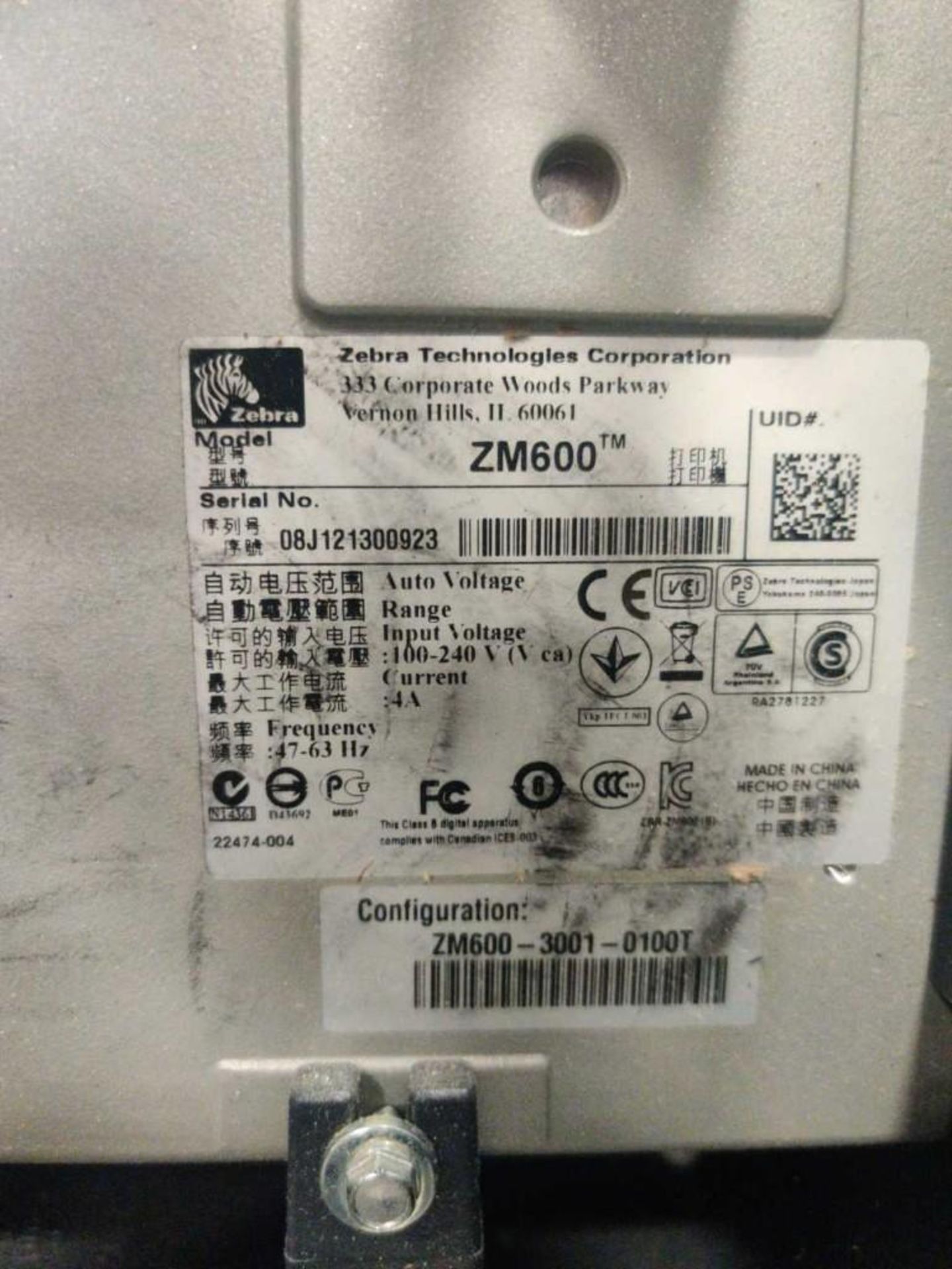 Zebra Label Printer ZM600 15" x 13" x 13" - Image 7 of 7