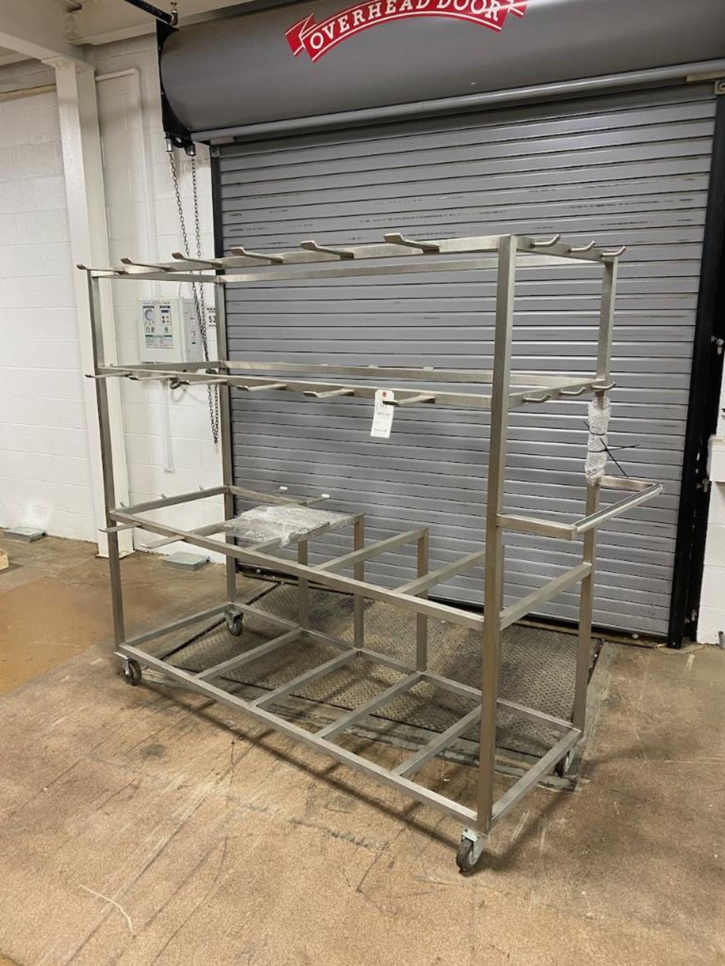 Weigh scale bucket cleaning cart