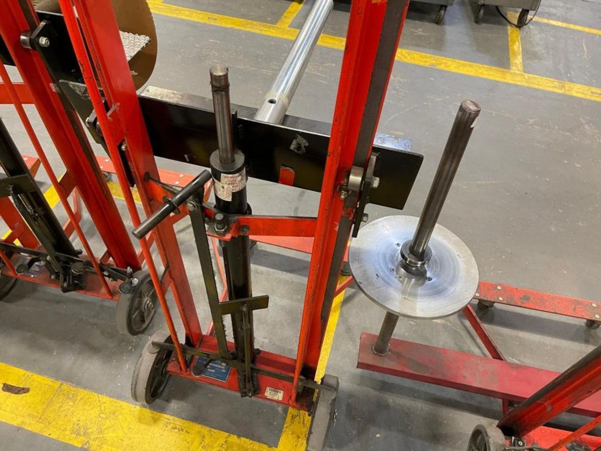 LOT OF (5) WESTCO LIFT CARTS WITH CORE ATTACHMENT MODEL DPL-54-2222-3W ...