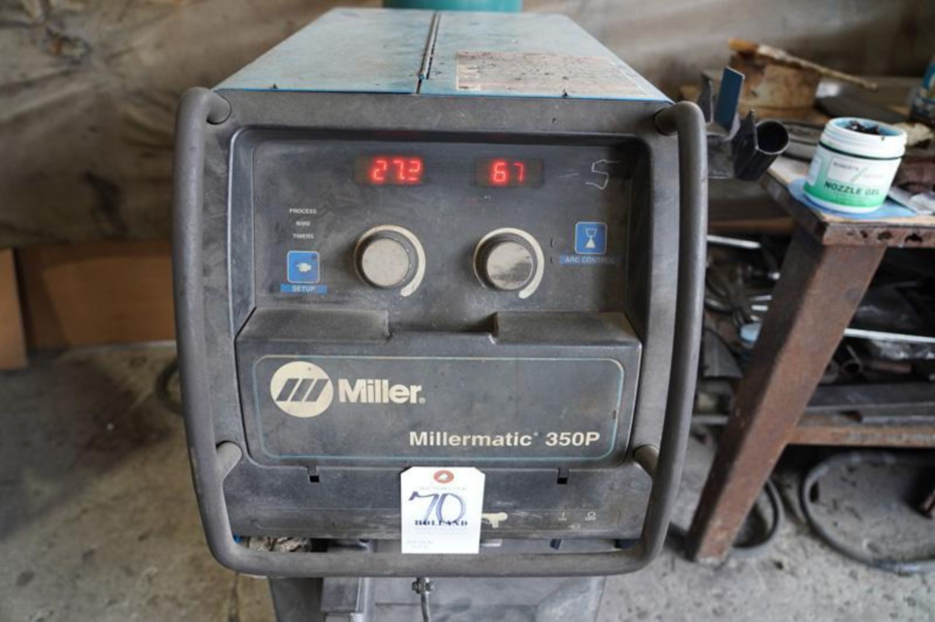 Miller Mdl: Millermatic 350P Mig Welding Power Source, Wire Feed Mig Gun 50-700 IPM (1.3-18m/min, Am - Image 3 of 6