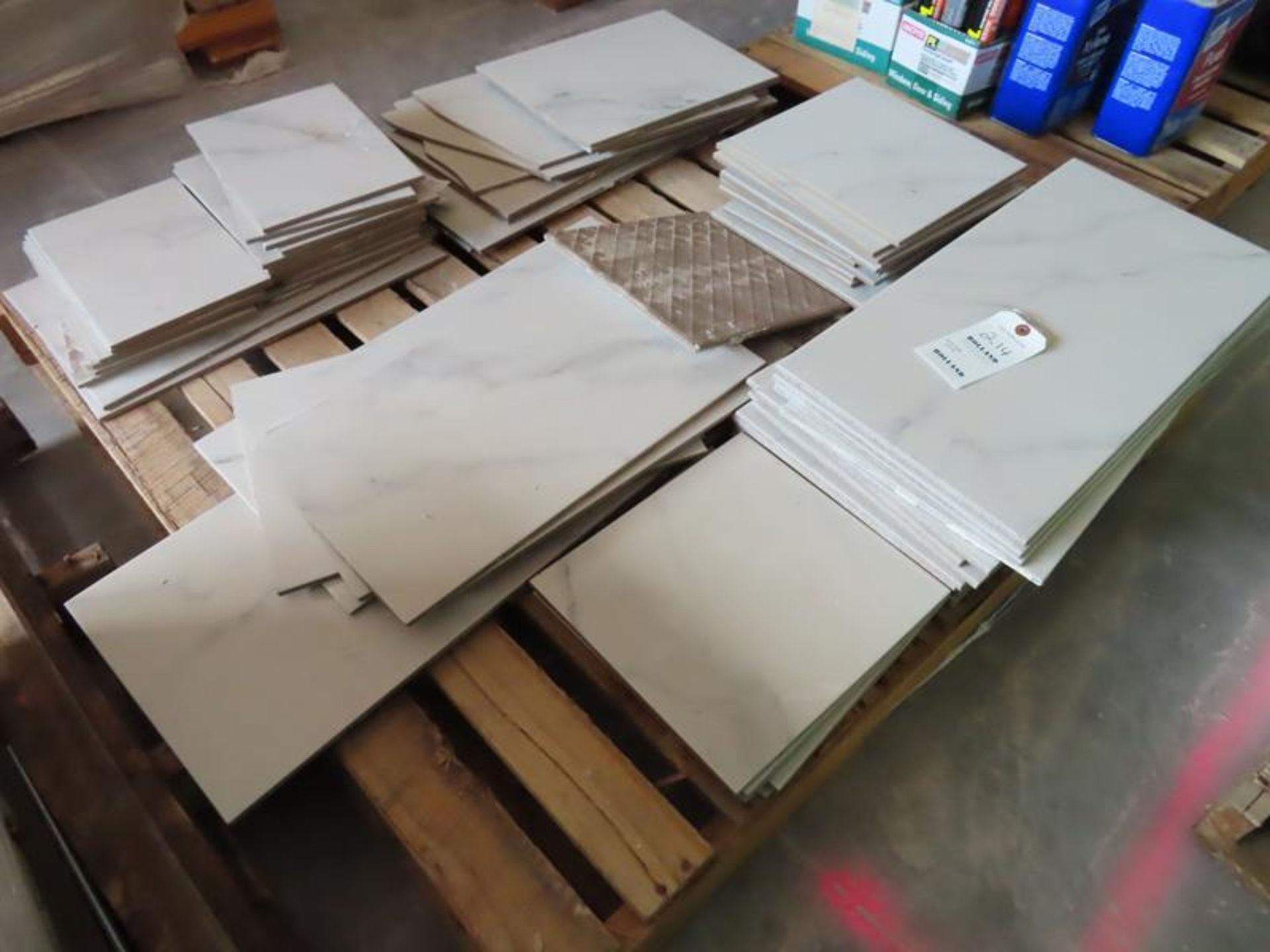 108.53 SF OF CONTESSA FLOOR TILE IN BOXES AND MISC. OPENED MATCHING TILES