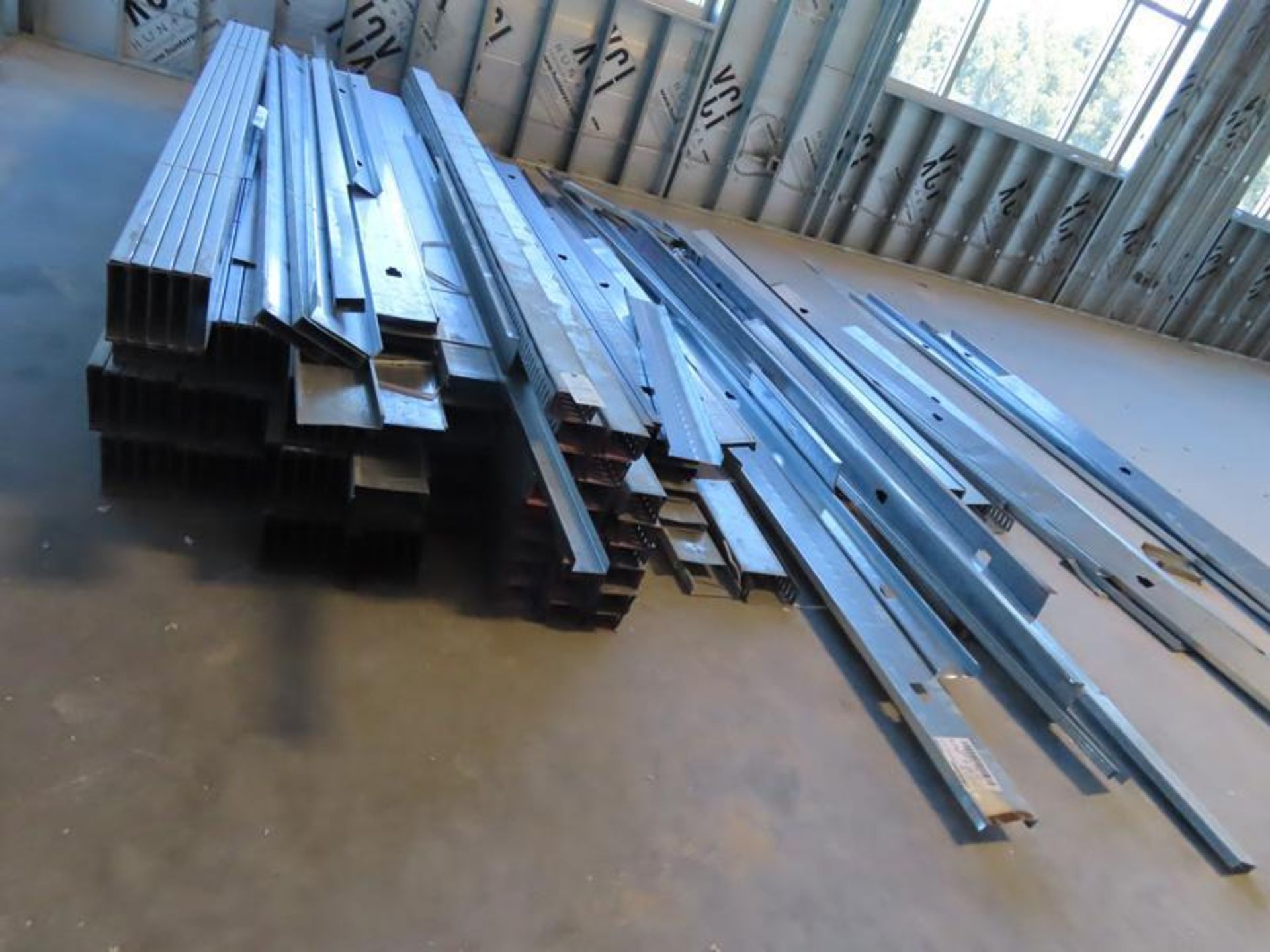 3 LARGE STACKS OF STEEL STUDS, PROSTUD 20Ga 6" 1-1/4" G40 NS (ALL UPSTAIRS)