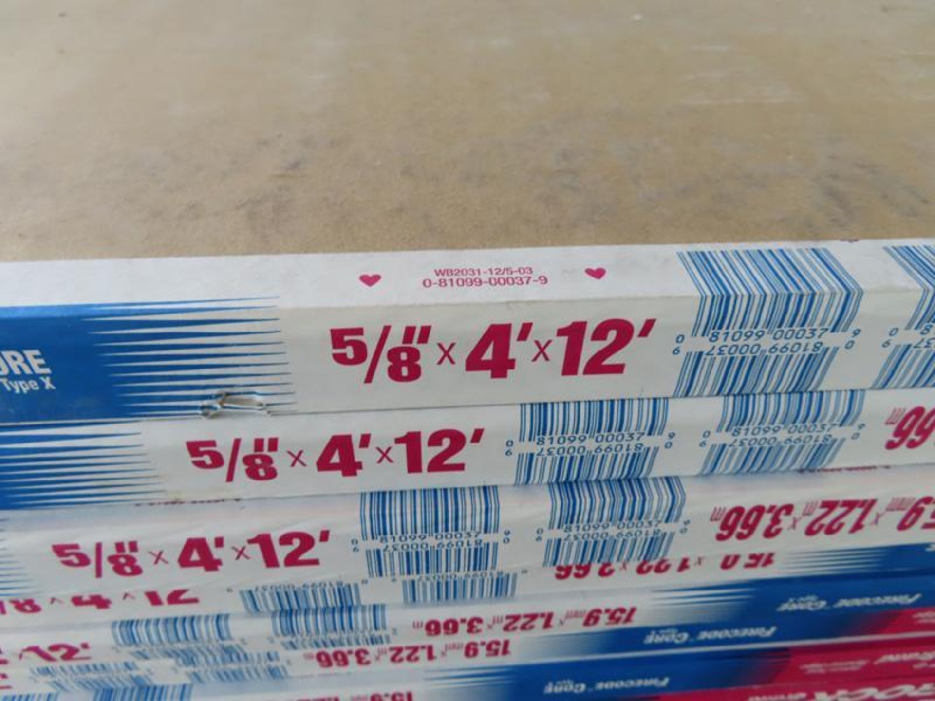 PALLET OF FIRECODE CORE TYPE X SHEETROCK, APPROXIMATELY 50 SHEETS - Image 3 of 4