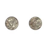 Cnut (1016-1035), Penny, short cross type, Guildford, moneyer Blacaman, diademed bust left holding