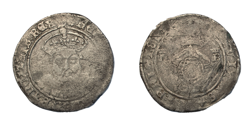 Henry VIII (1509-1547), Testoon, third coinage, Bristol mint, local dies, crowned facing bust,