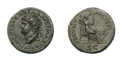 Roman Nero (54-68) Dupondius (67 AD) Lugdunum