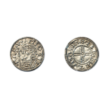 Cnut (1016-1035), Penny, short cross type, Bath, moneyer Aelfric, diademed bust left holding