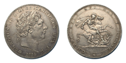 George III (1760-1820) Crown 1819 laureate head