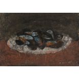 Zoran Antonio Music (1909-2005), Nature morte aux moules, 1985, huile sur papier, signée et datée, 3