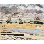 Louis Valtat (1869-1952), Les barques à la marée basse , 1936, huile sur toile, signée, 38x46 cm